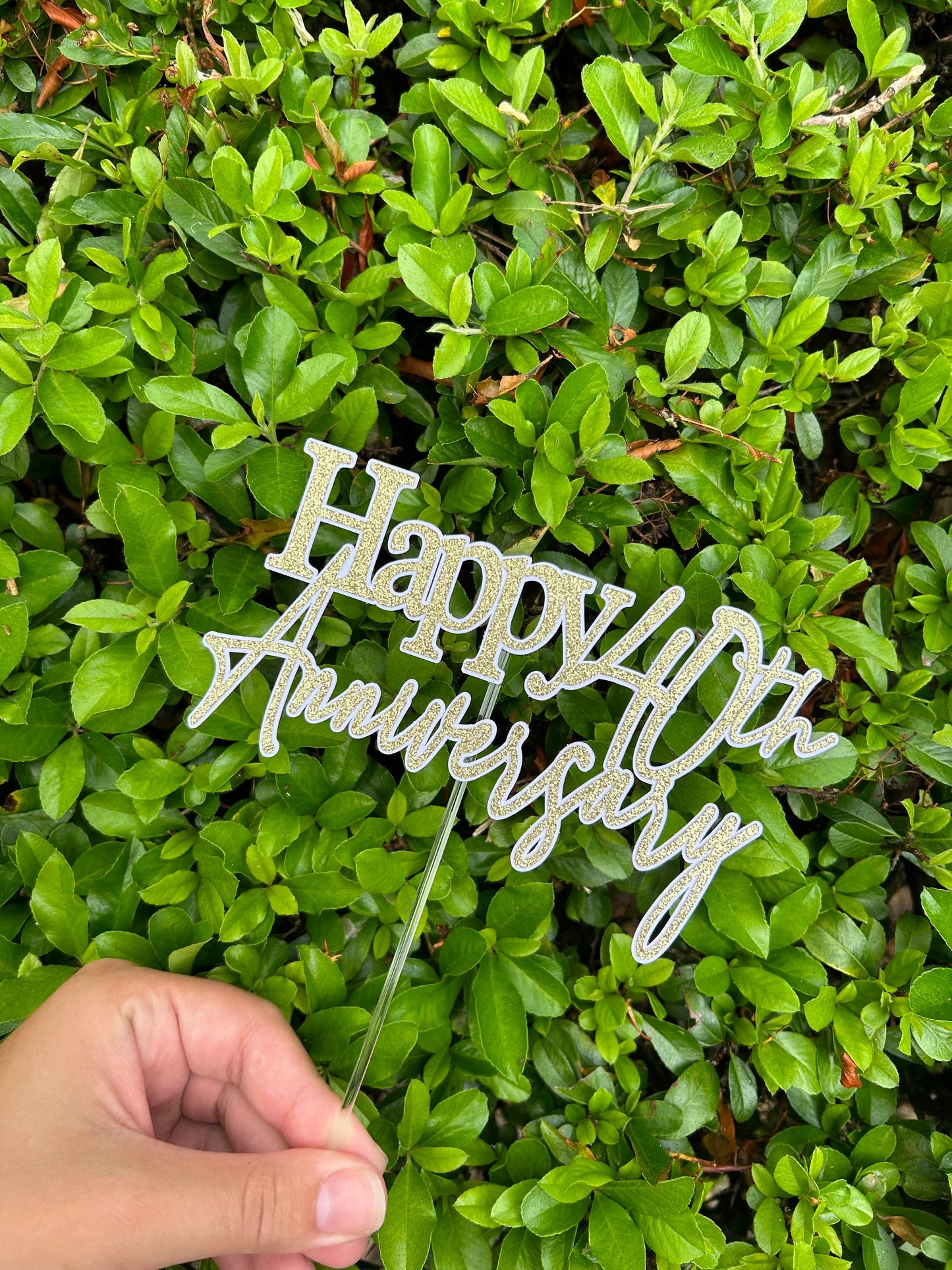 Personalised Anniversary Cake Topper
