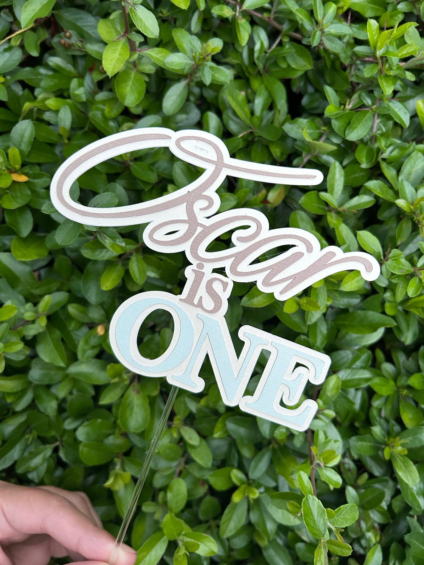 Name Is One Cake Topper, 1st Birthday Cake Topper