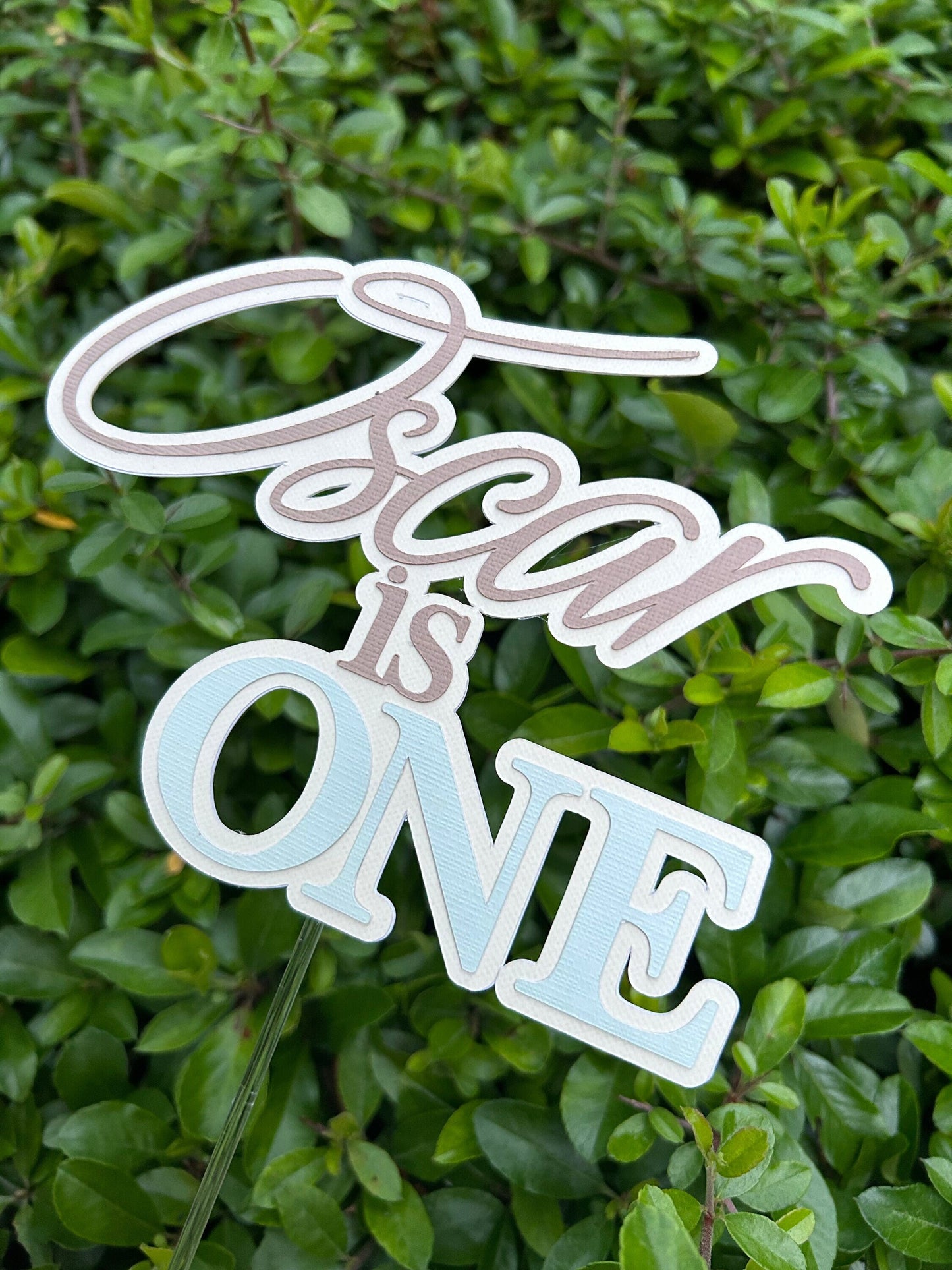 Name Is One Cake Topper, 1st Birthday Cake Topper