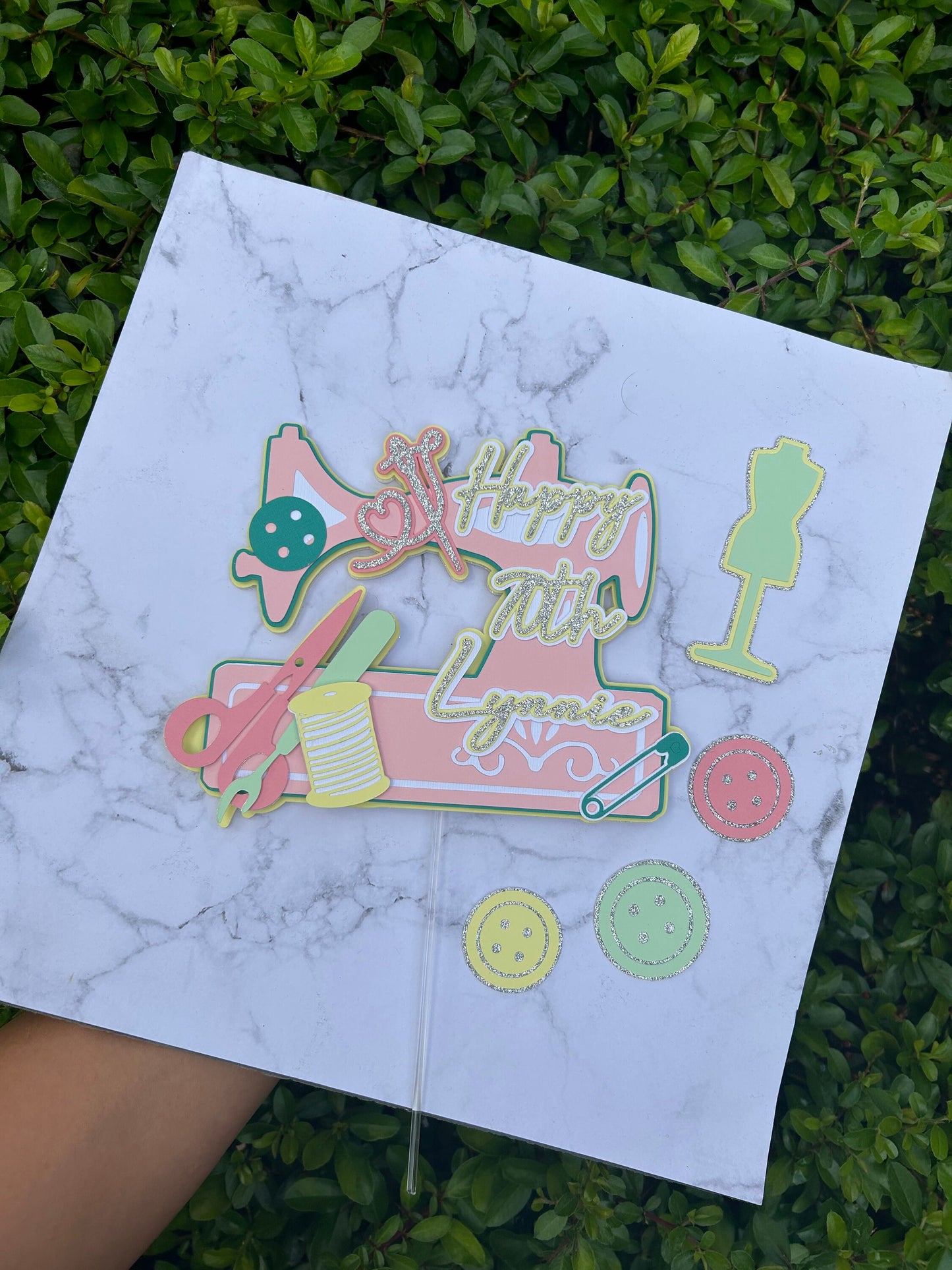 Sewing Cake Topper, Sewing Machine Cake Topper