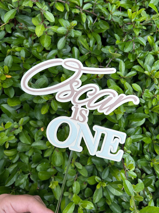 Name Is One Cake Topper, 1st Birthday Cake Topper
