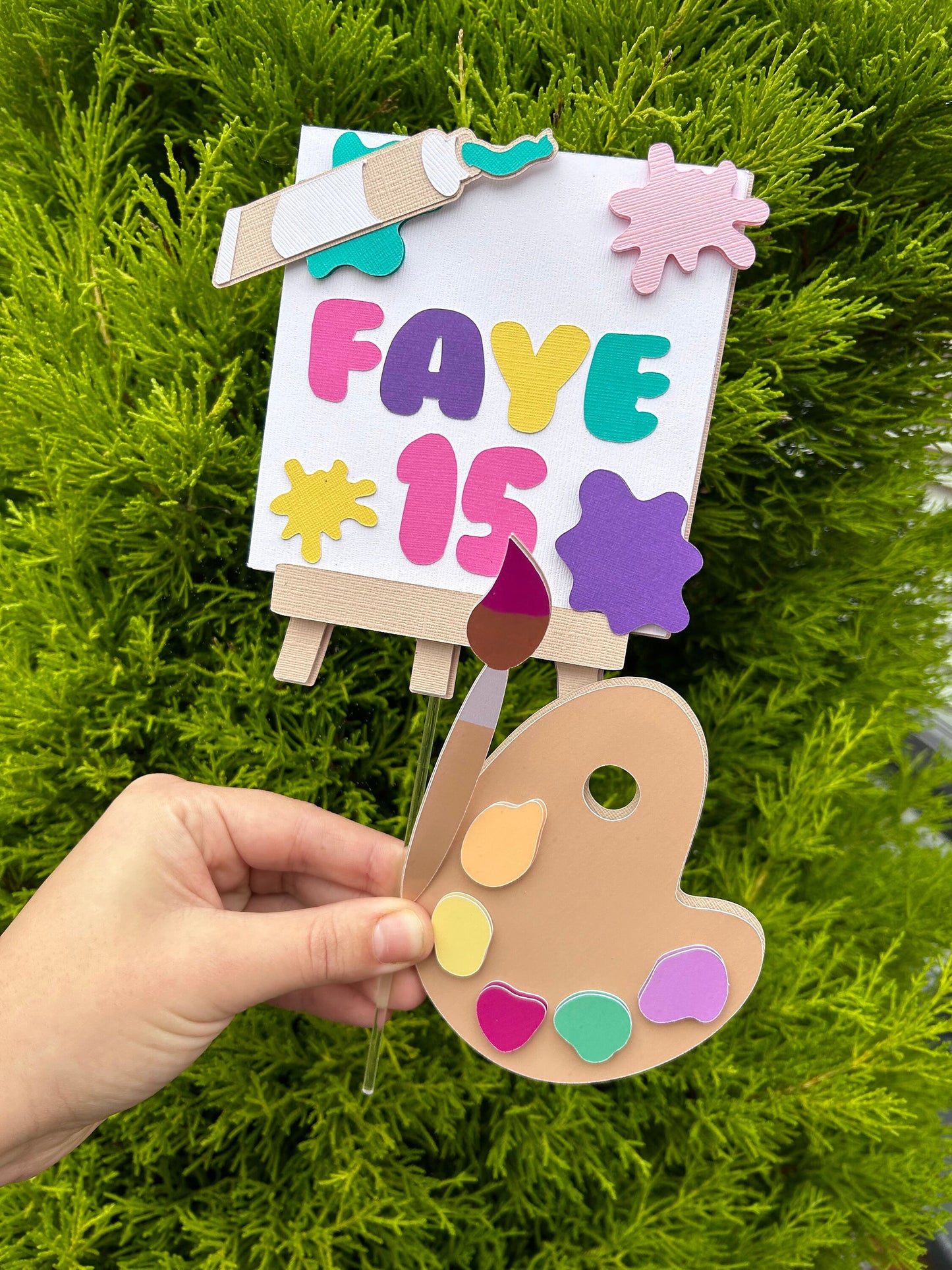 Art Cake Topper, Painting cake topper