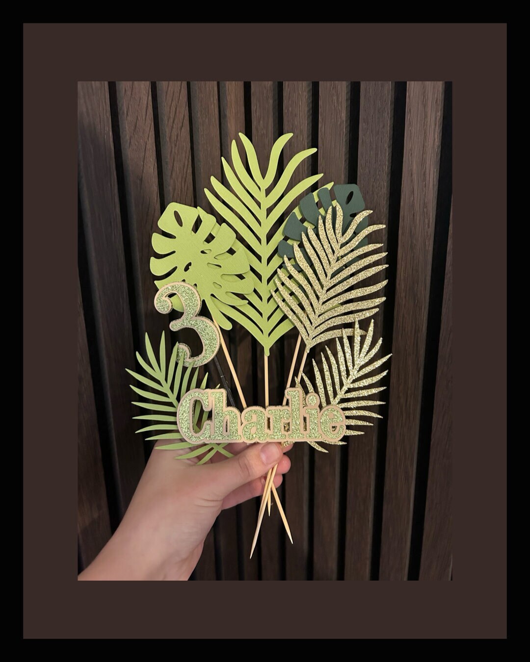 Personalised Jungle Theme Cake Topper, Dinosaur, Safari Cake Topper