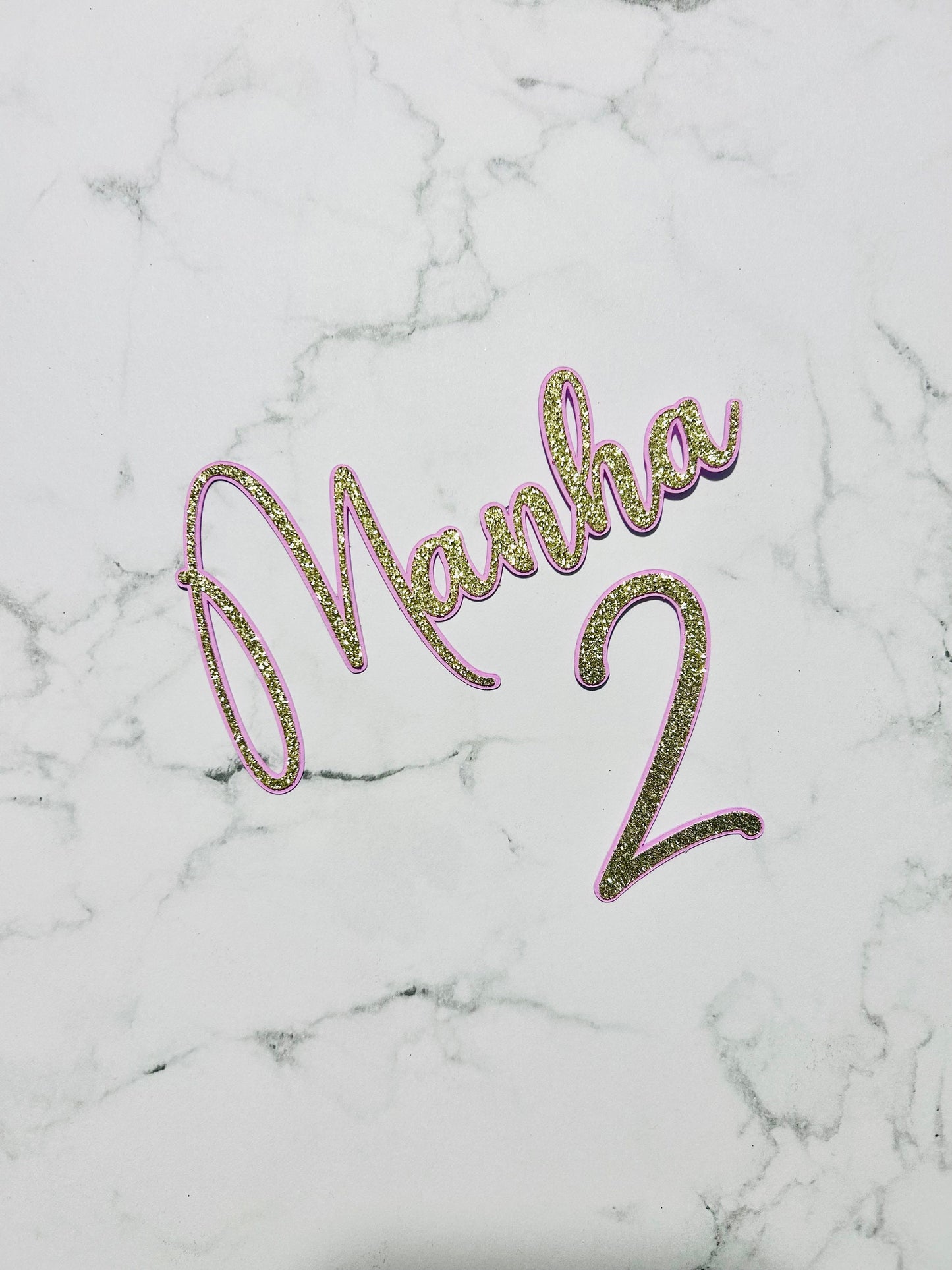Name Charm Gold & Pink