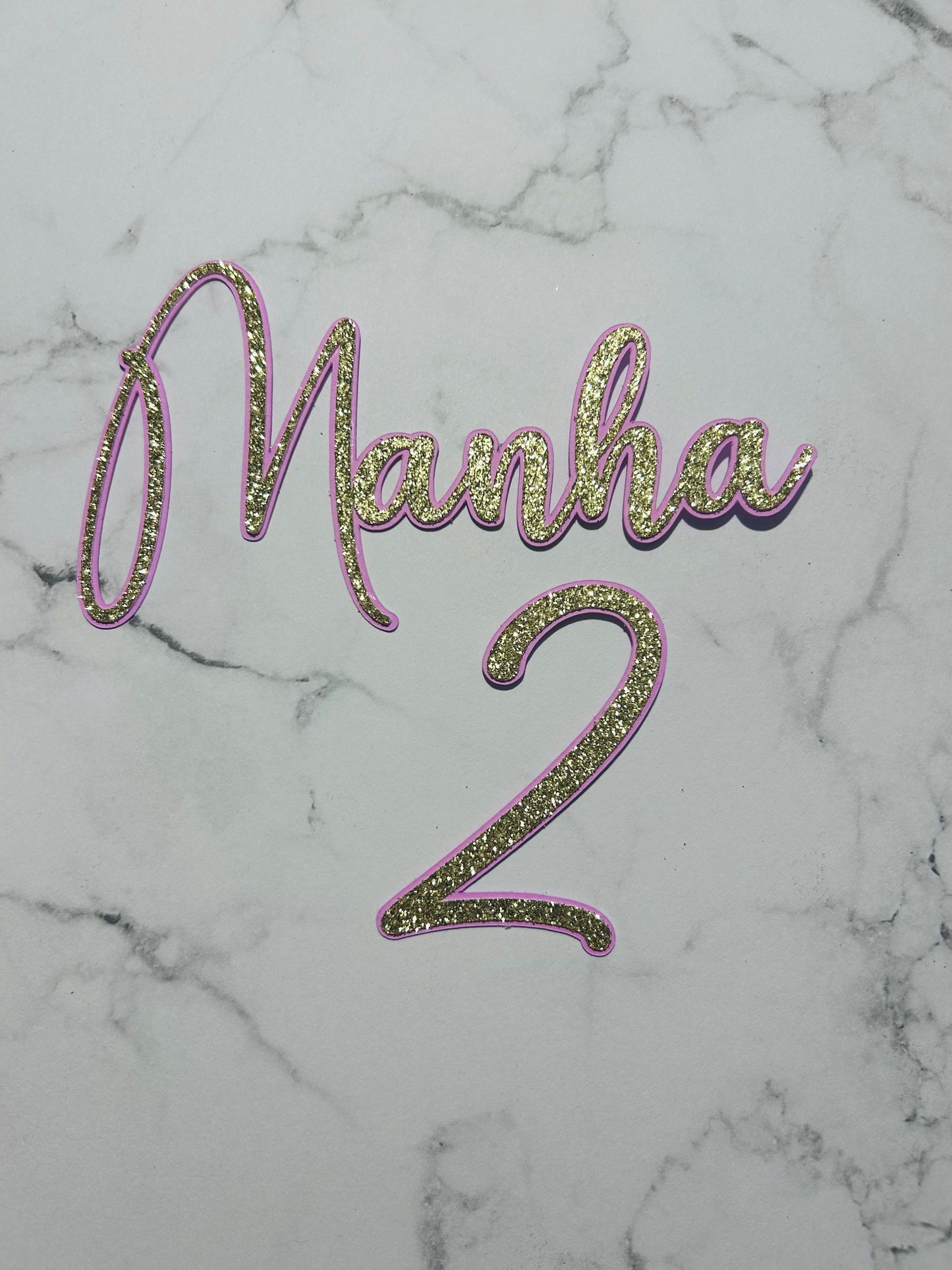 Name Charm Gold & Pink