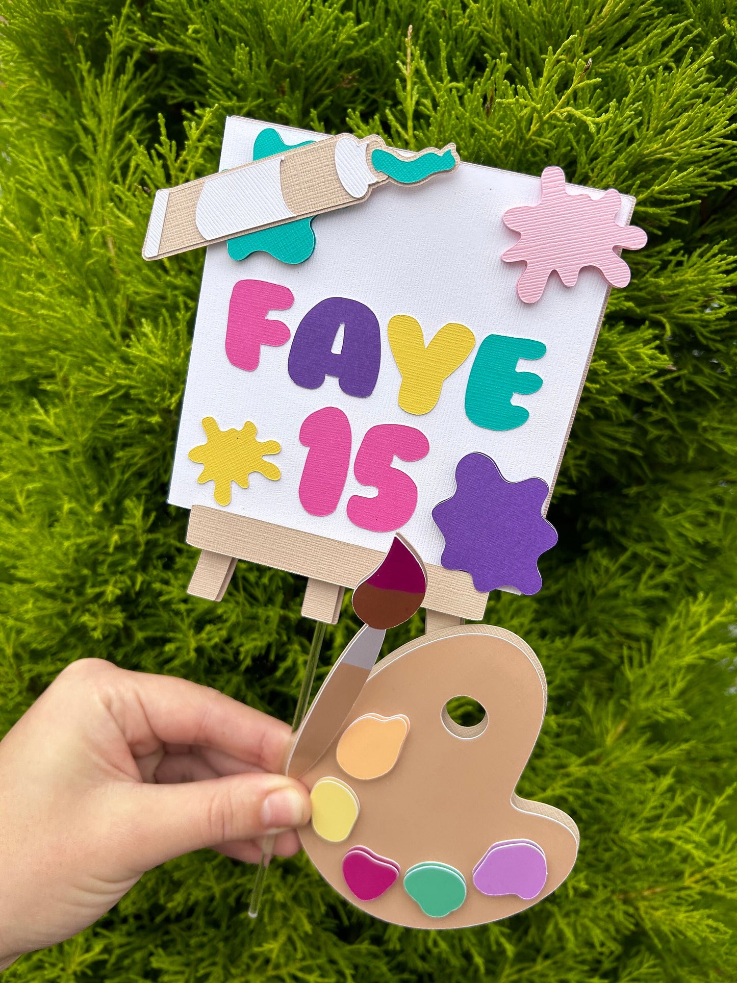 Art Cake Topper, Painting cake topper