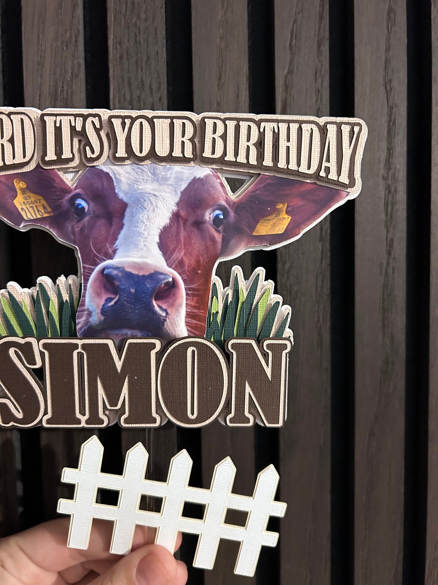 Cow Cake Topper