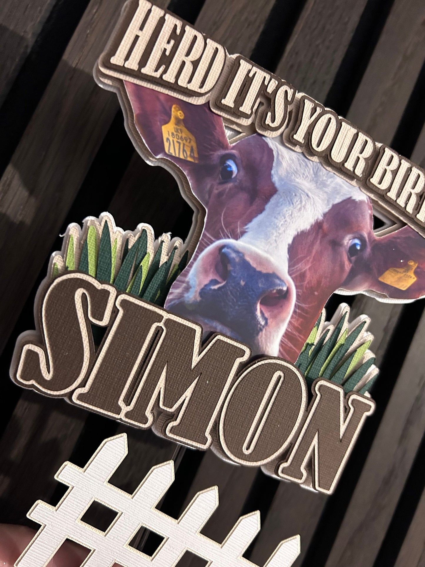 Cow Cake Topper