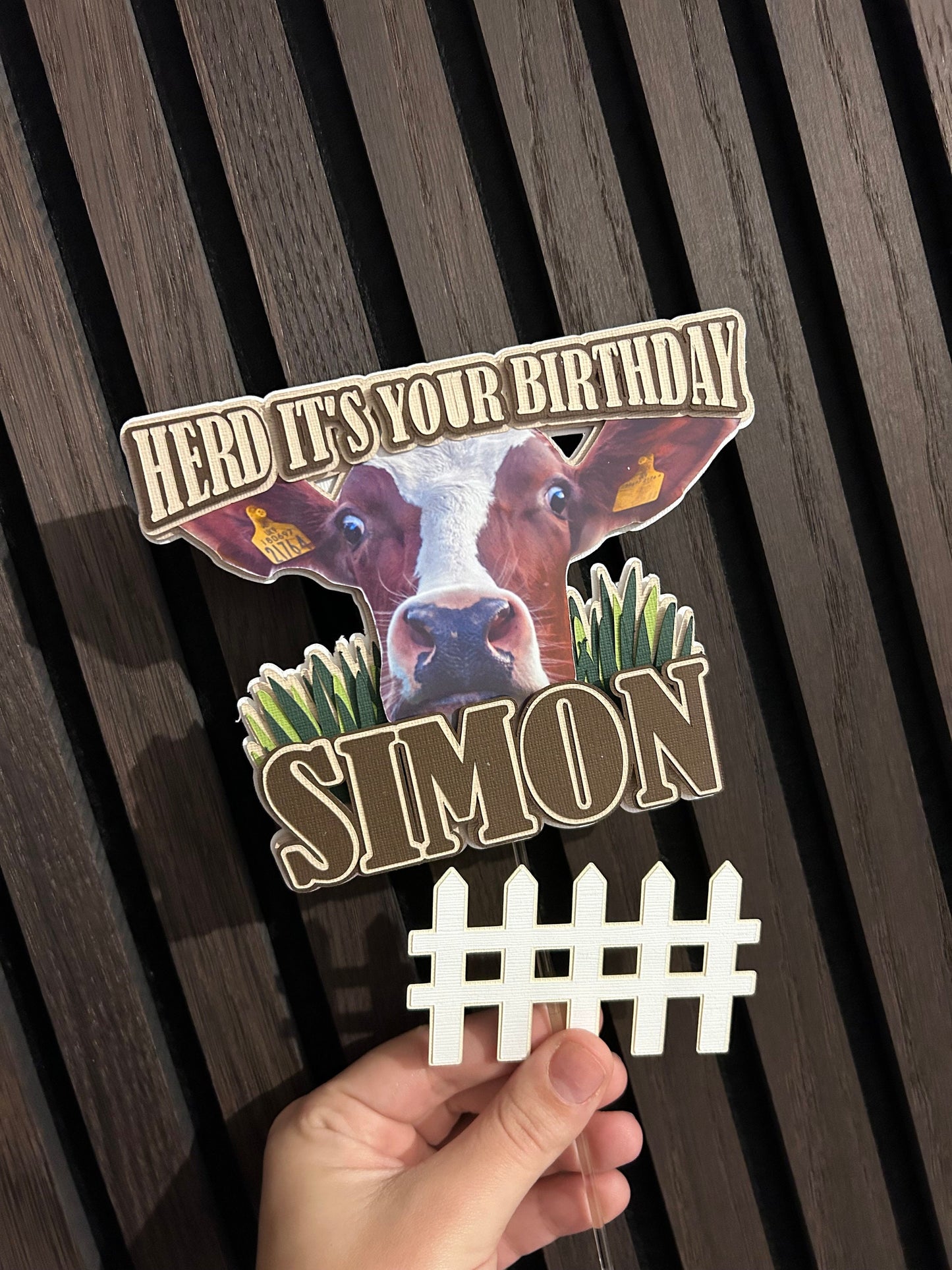 Cow Cake Topper