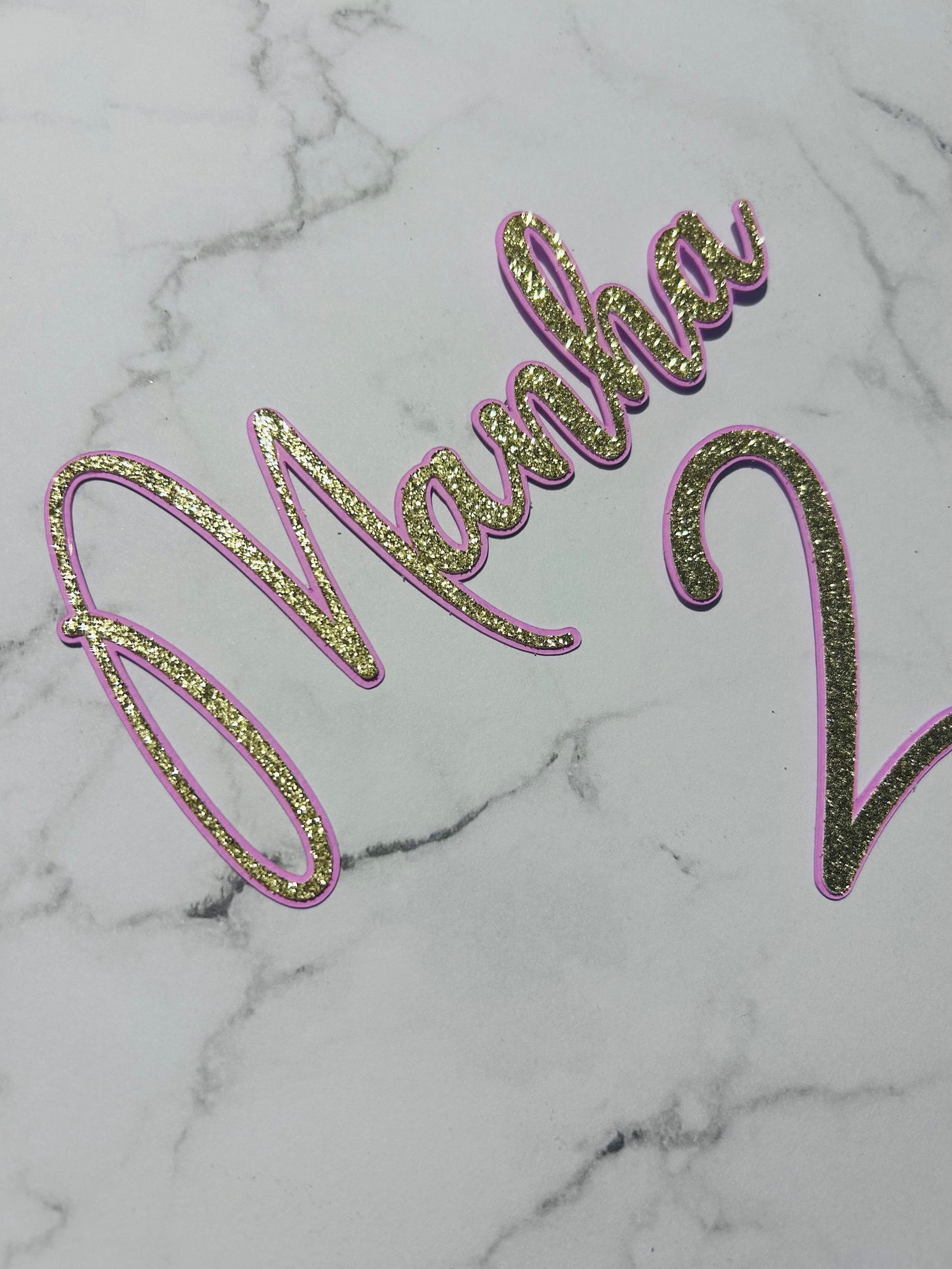 Name Charm Gold & Pink