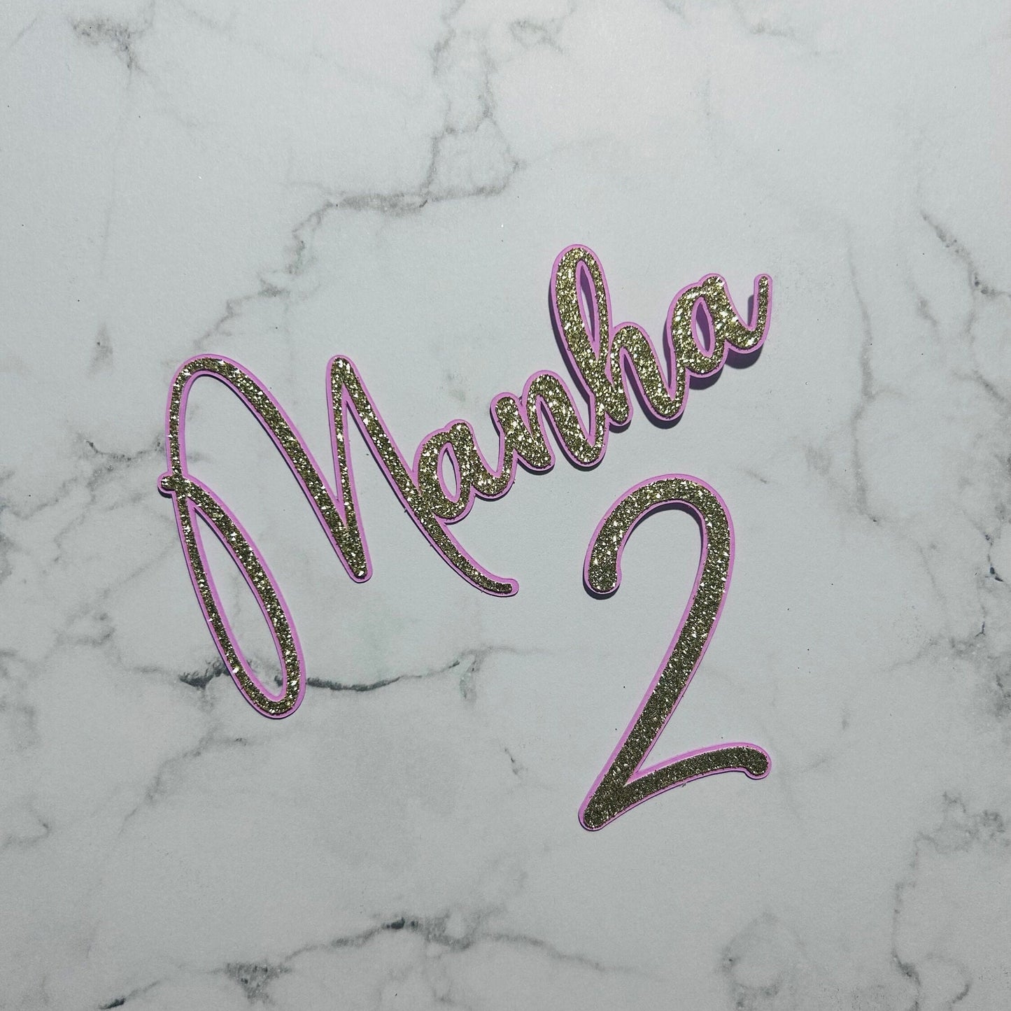 Name Charm Gold & Pink