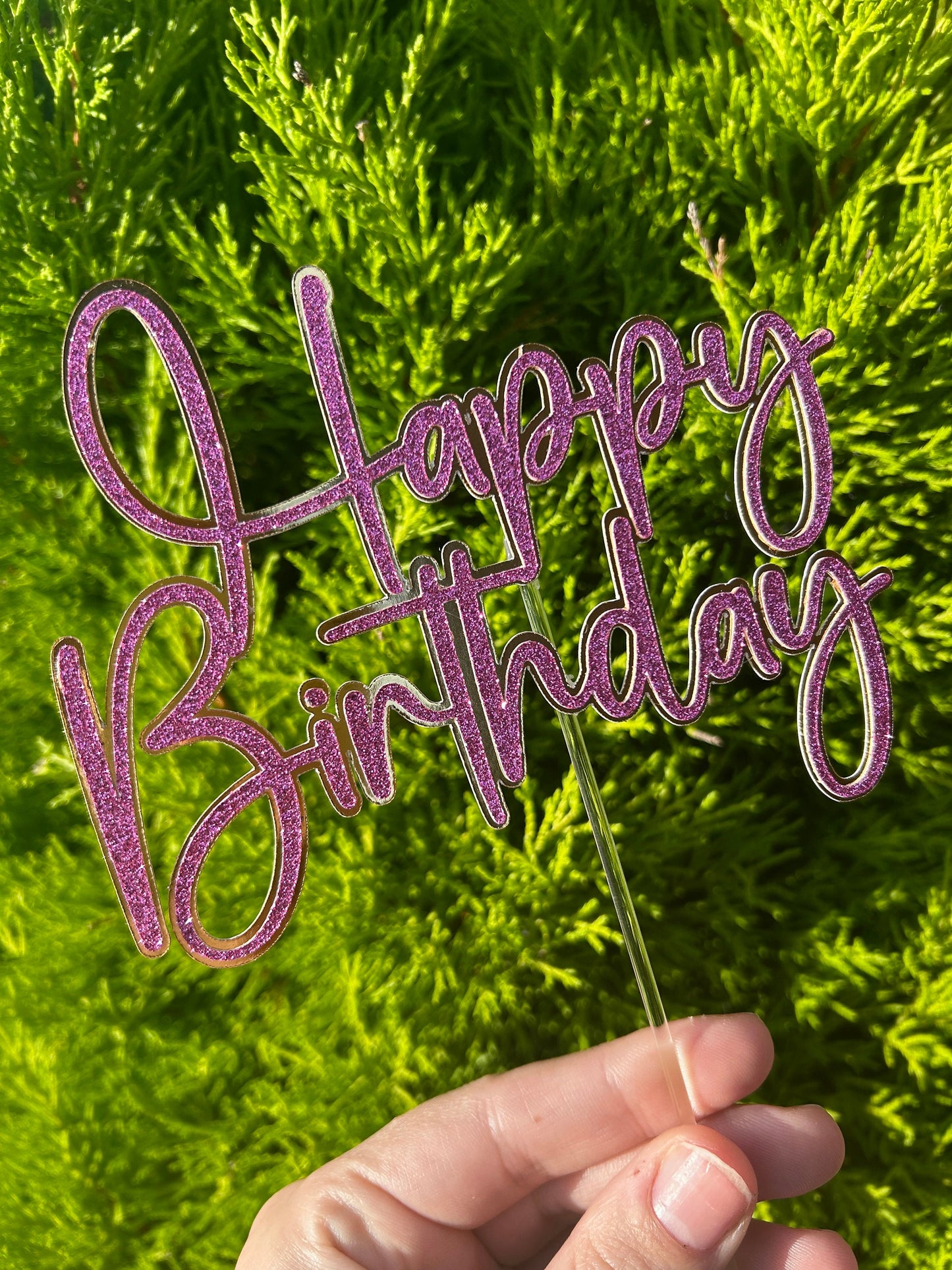 Personalised Happy Birthday Cake Topper