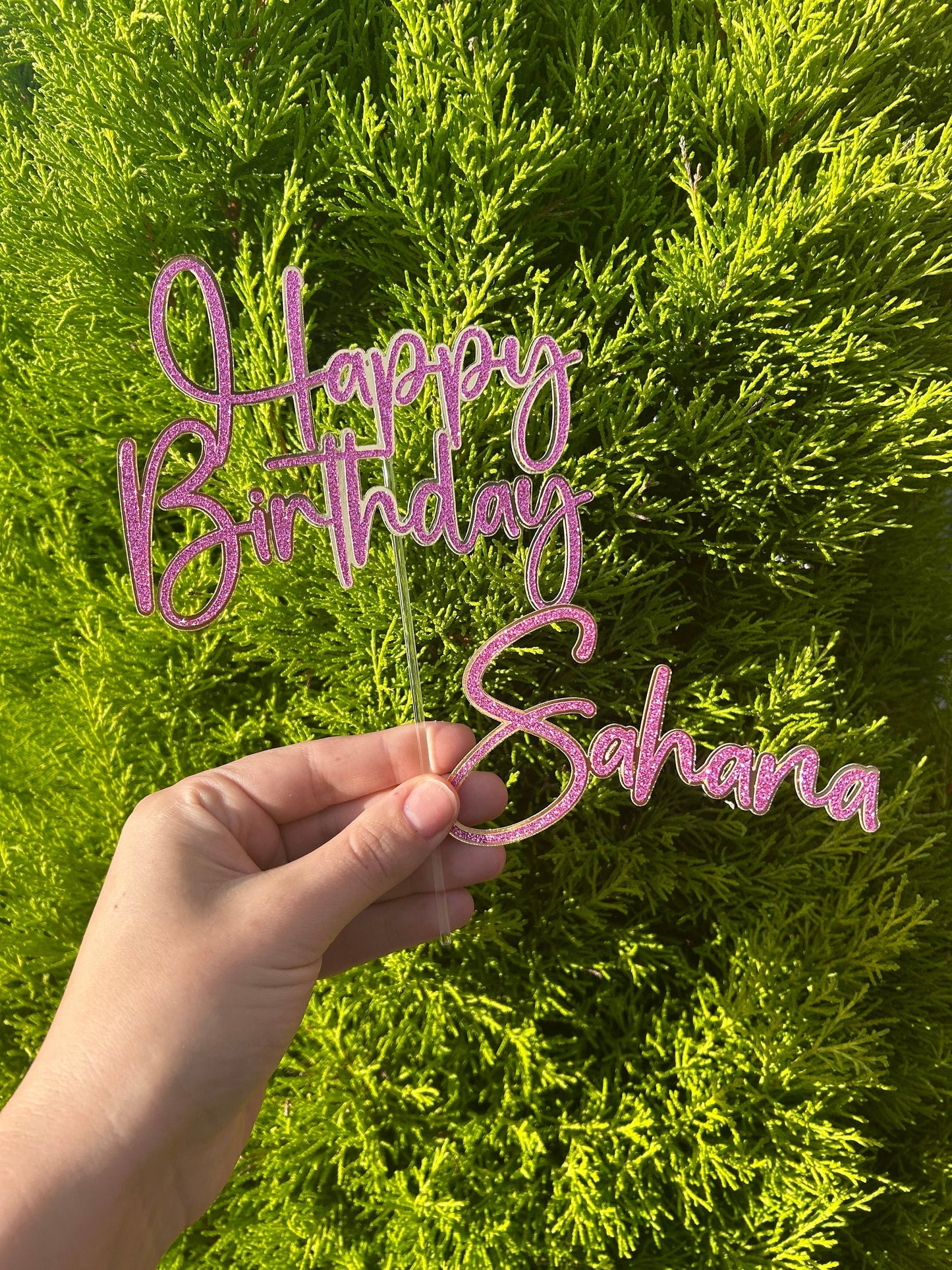 Personalised Happy Birthday Cake Topper