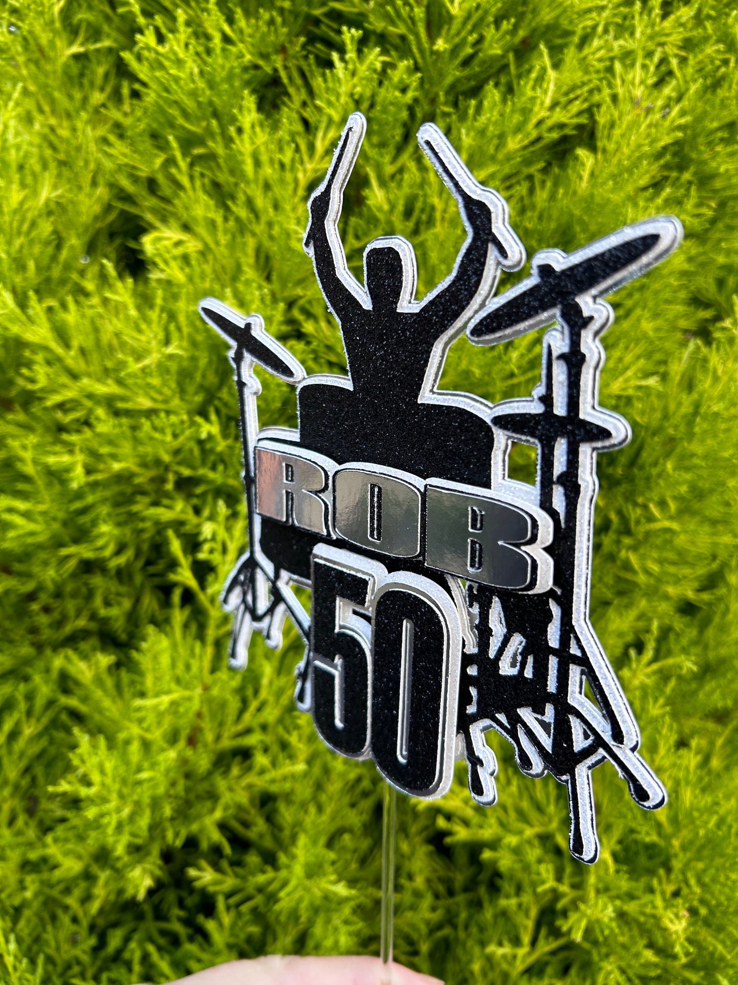 Rock And Roll, Drum Cake Topper