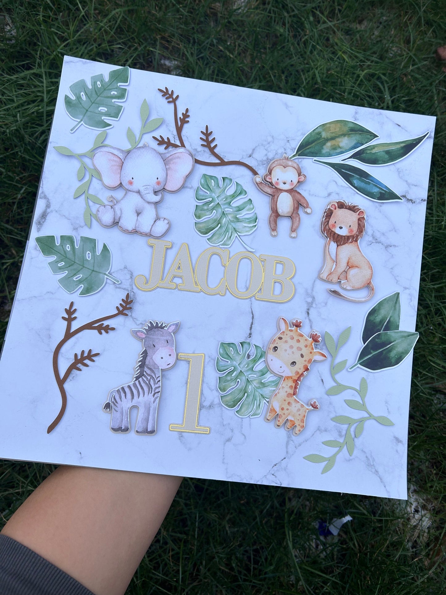 Safari, Jungle Cake Topper, First Birthday Cake Topper (Any Age)