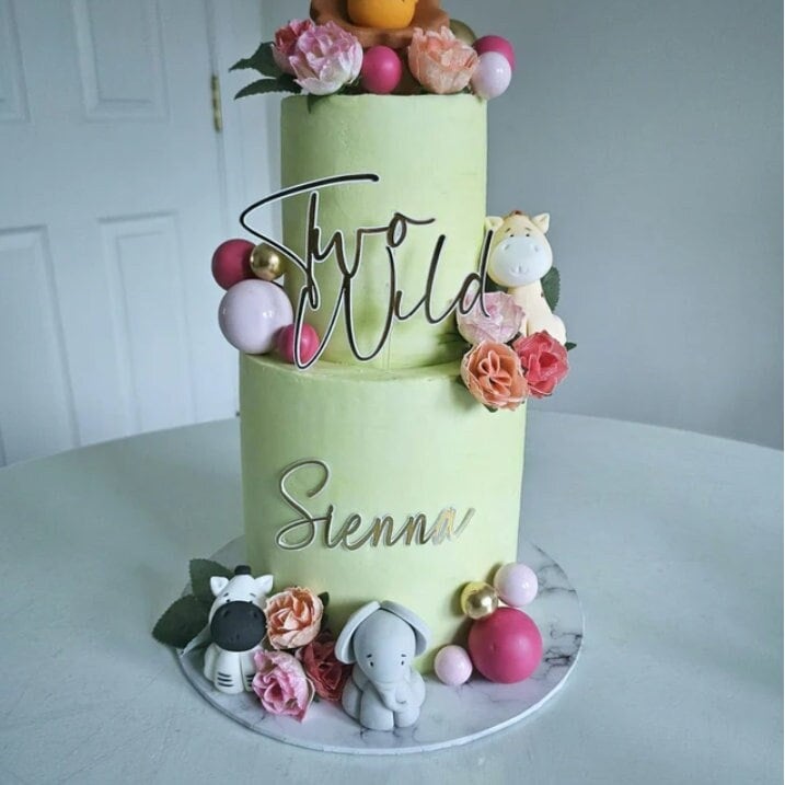 Two Wild Cake Charm And Name, Two Wild Cake Topper