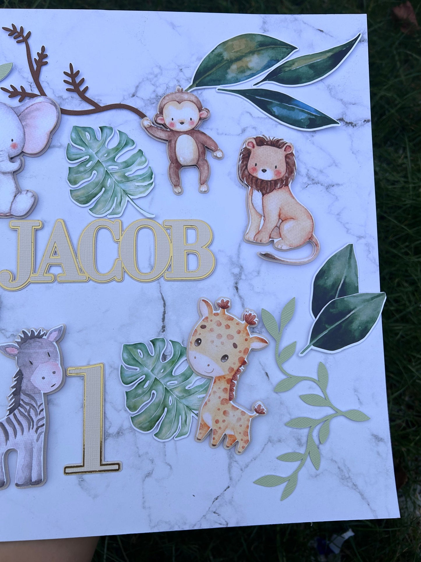 Safari, Jungle Cake Topper, First Birthday Cake Topper (Any Age)