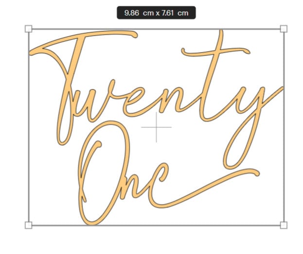 Twenty One Cake Charm, Twenty Fine 21 Cake Charm
