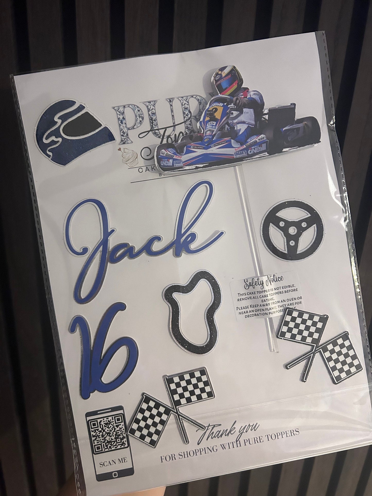 Go Karting Cake Topper
