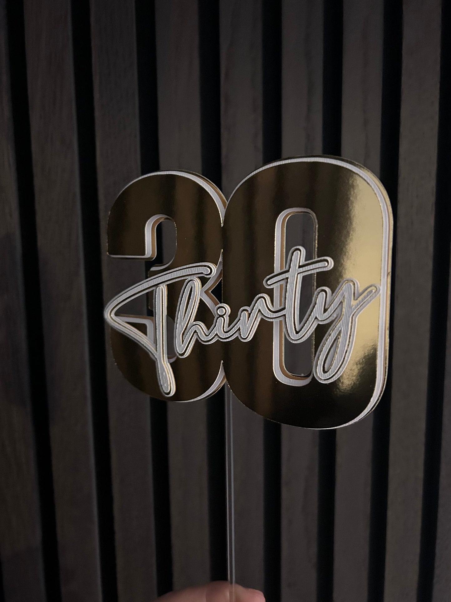 Thirty Cake Topper, Number Cake Topper
