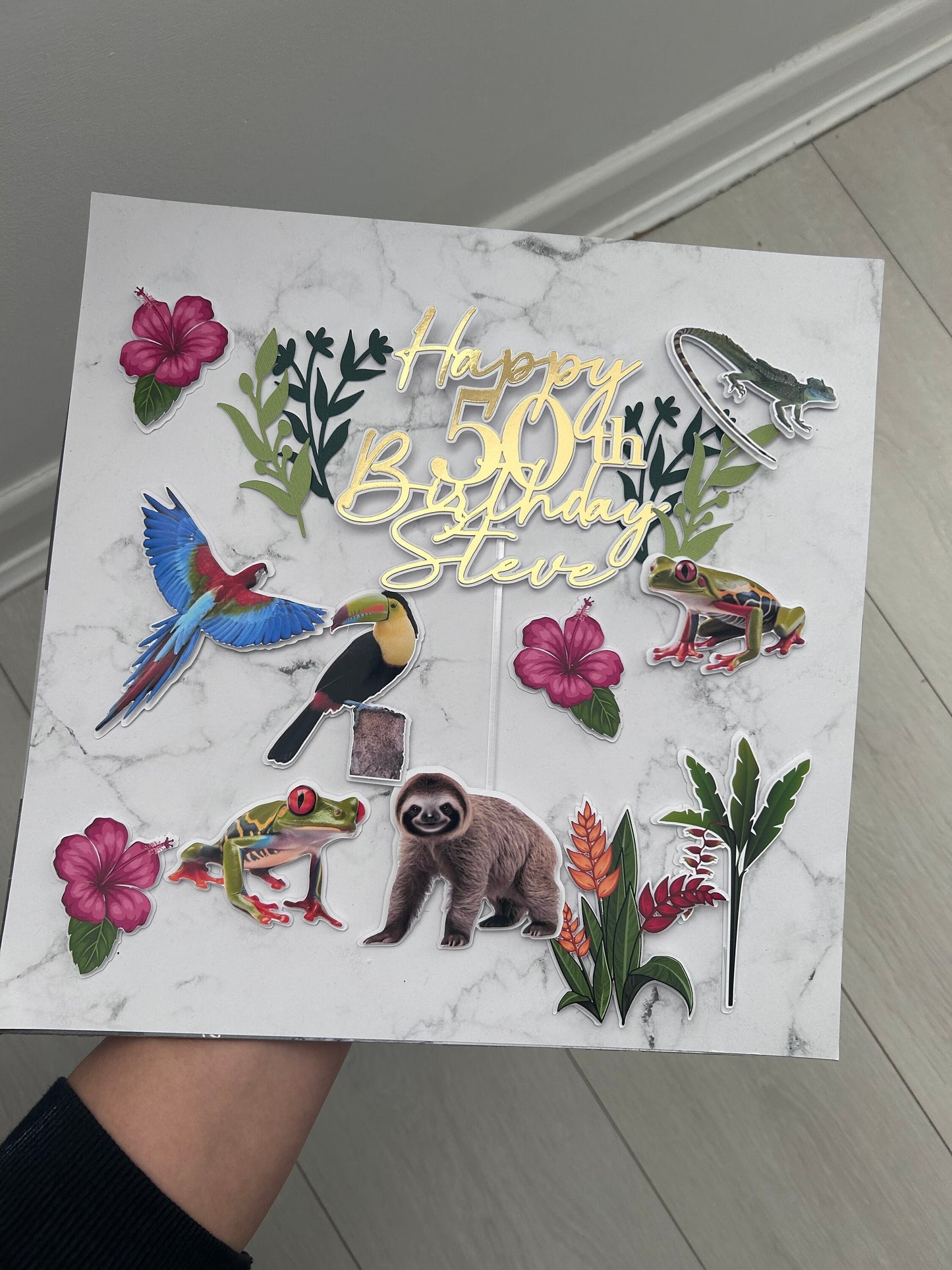 Tropical Cake Topper, Forest Cake Topper