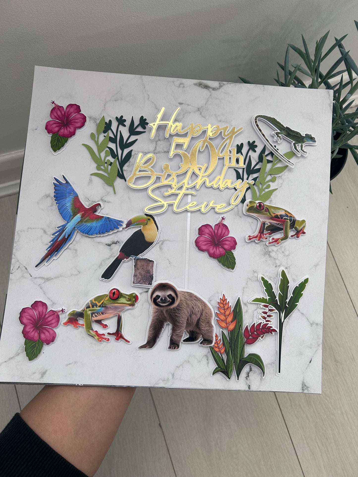 Tropical Cake Topper, Forest Cake Topper