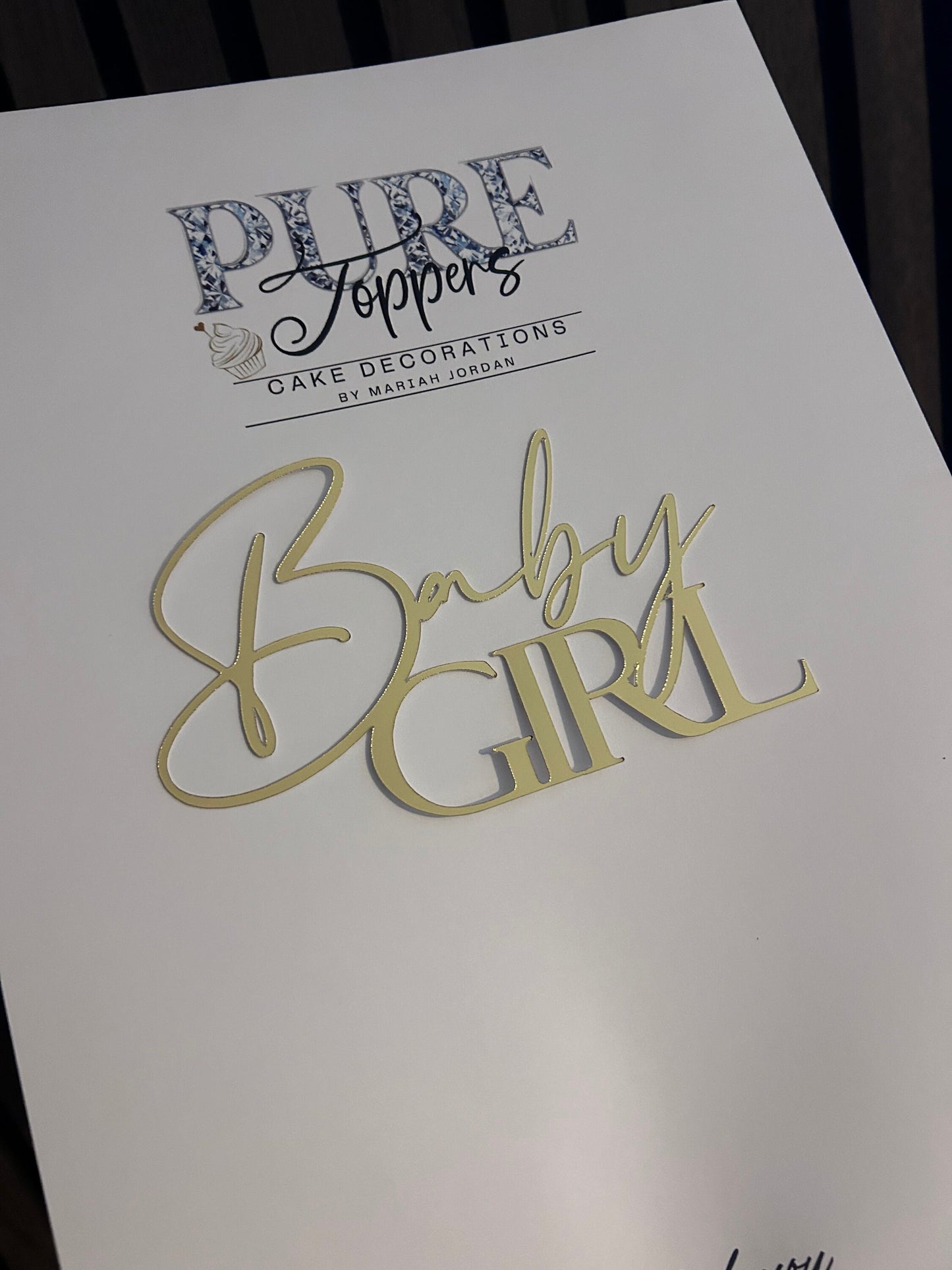 Baby Girl Cake Topper/Charm