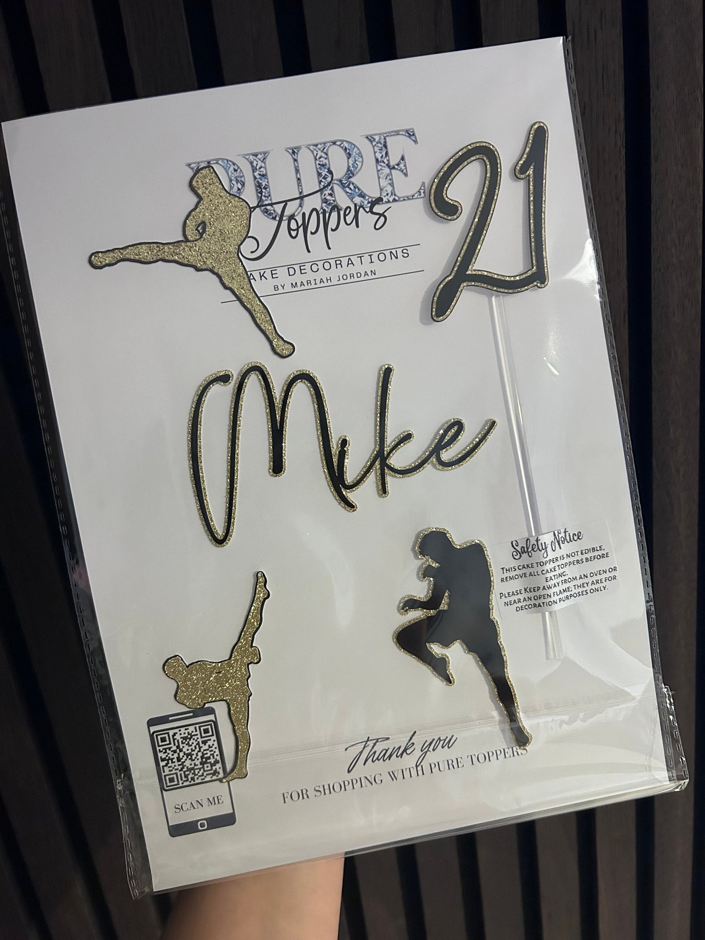 Kickboxing Cake Toppers, Martial Arts Cake Topper