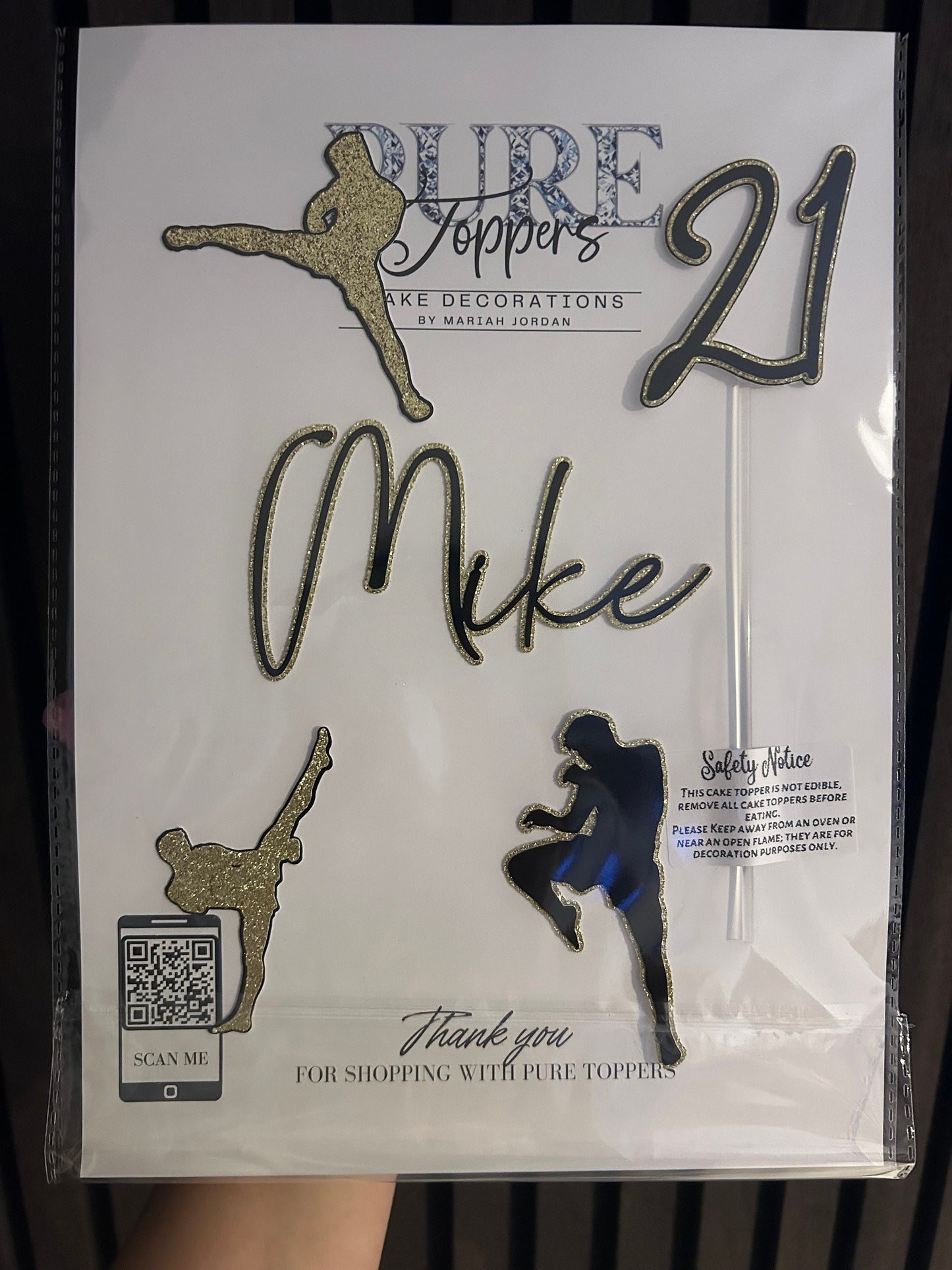 Kickboxing Cake Toppers, Martial Arts Cake Topper