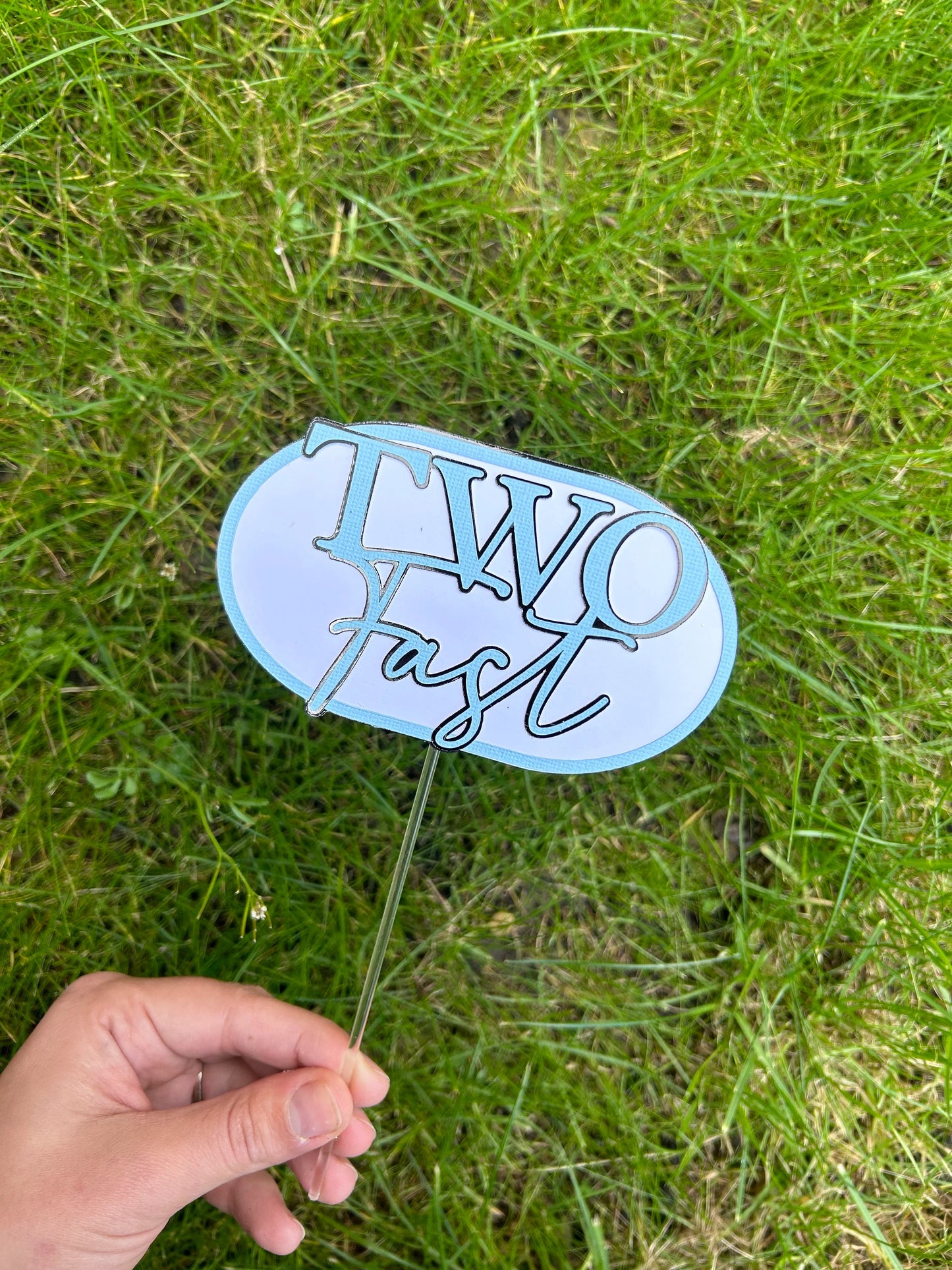 Two Fast Cake Topper, Second Birthday Cake Topper
