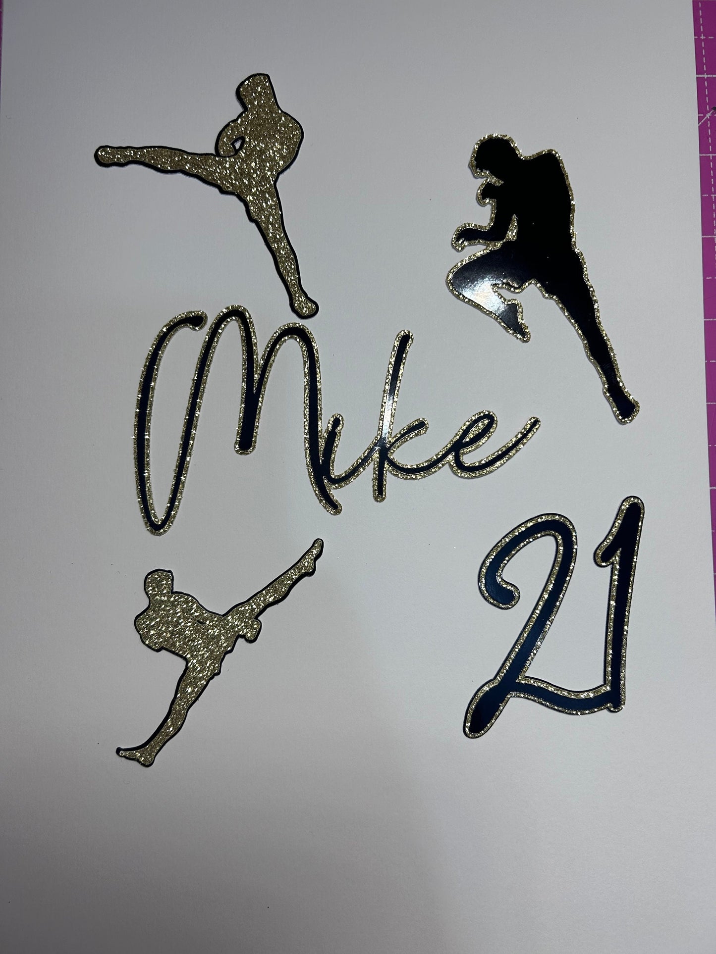 Kickboxing Cake Toppers, Martial Arts Cake Topper