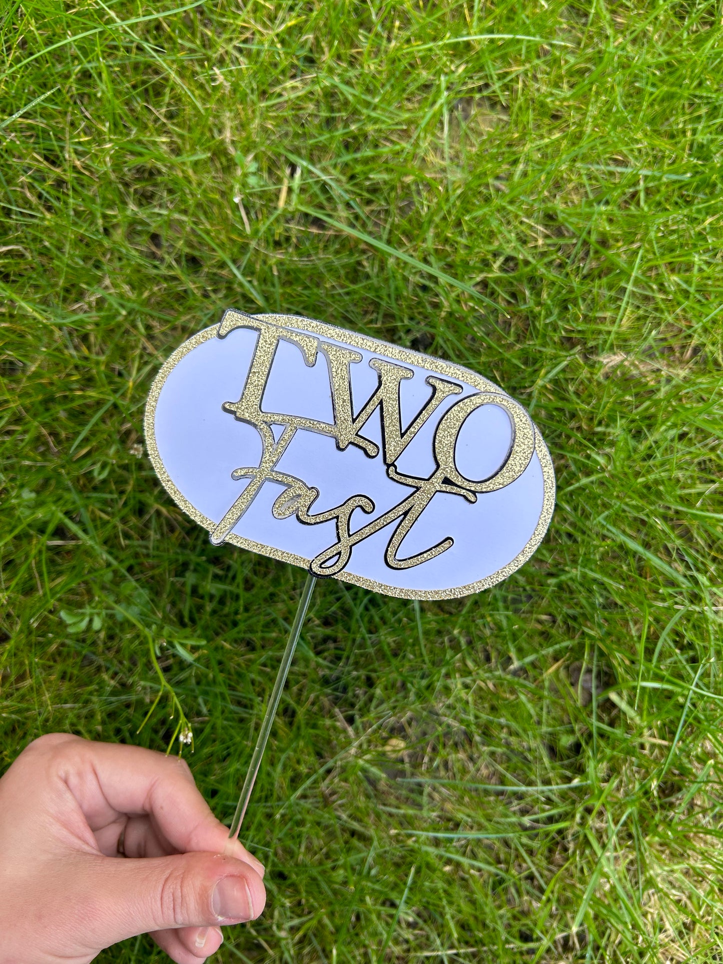 Two Fast Cake Topper, Second Birthday Cake Topper