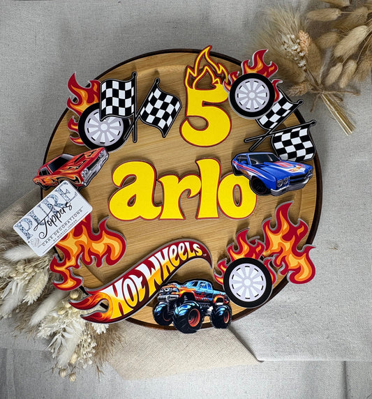 Hot Wheels Cake Topper Set – Cars Cake Decoration, Race Track Birthday Cake Topper, Hot Wheels Theme Cake Decorations for Kids Parties