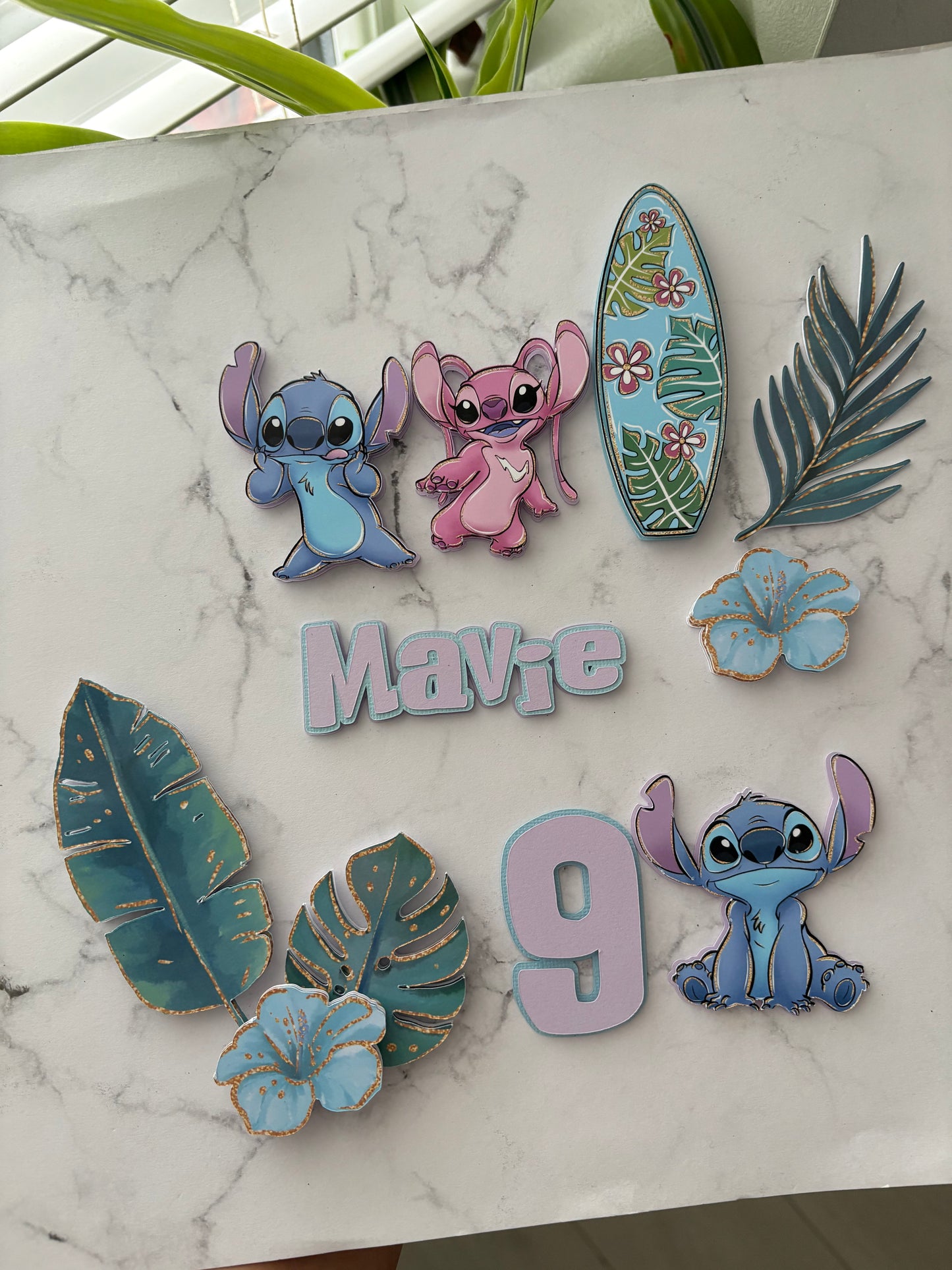 Stitch Cake Topper, Lilo Cake Topper, Cake Decorations