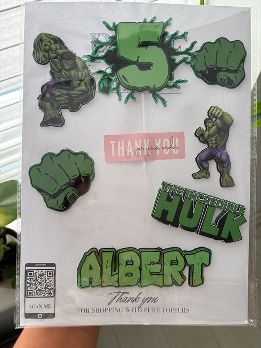 Incredible Hulk Cake Topper – Smash Birthday Decoration - Hulk Smash Cake Topper – Superhero Party Decoration