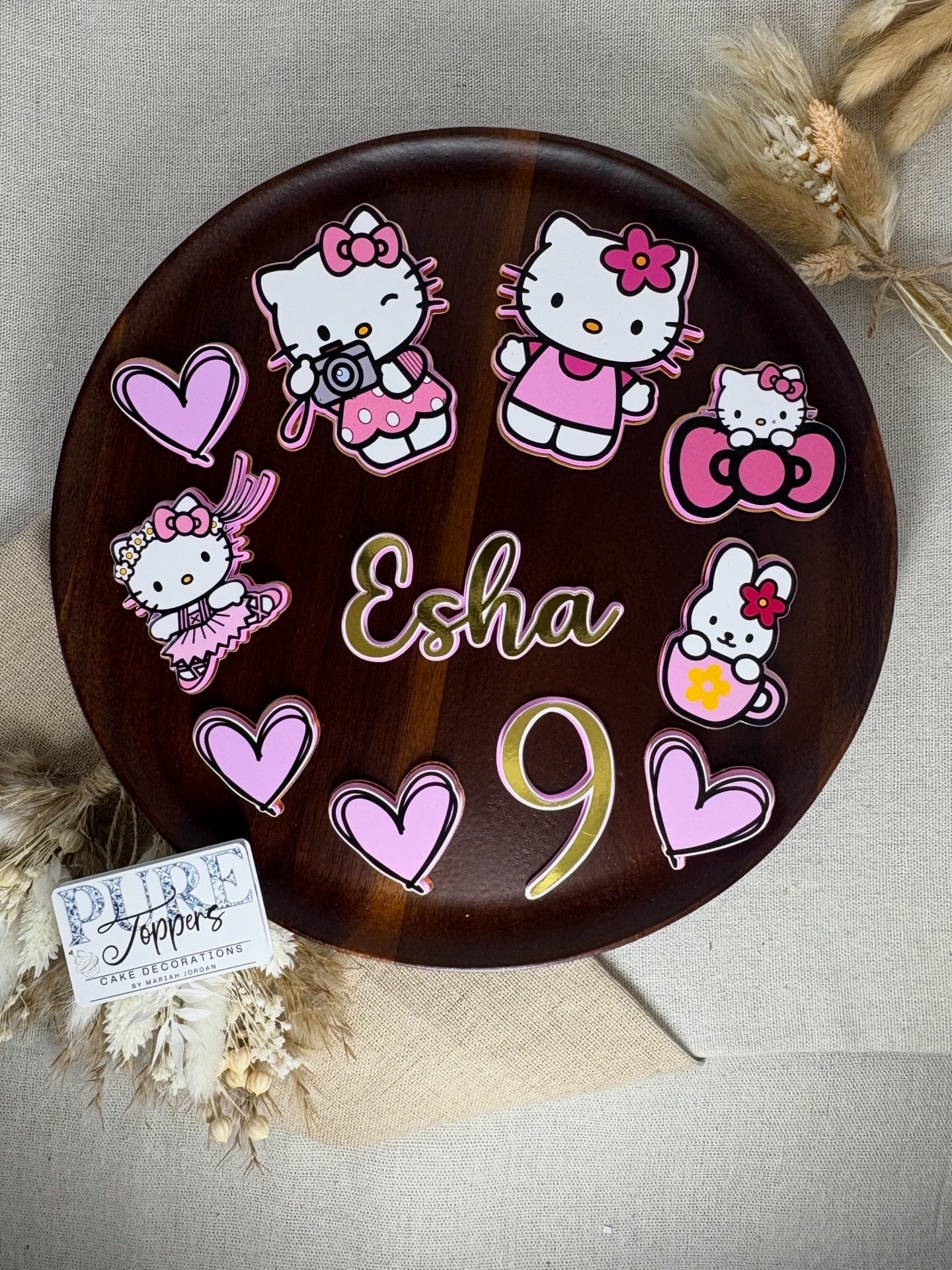 Personalised Custom Hello Kitty Cake Topper & Birthday Decorations | Hello Kitty Cake Charms