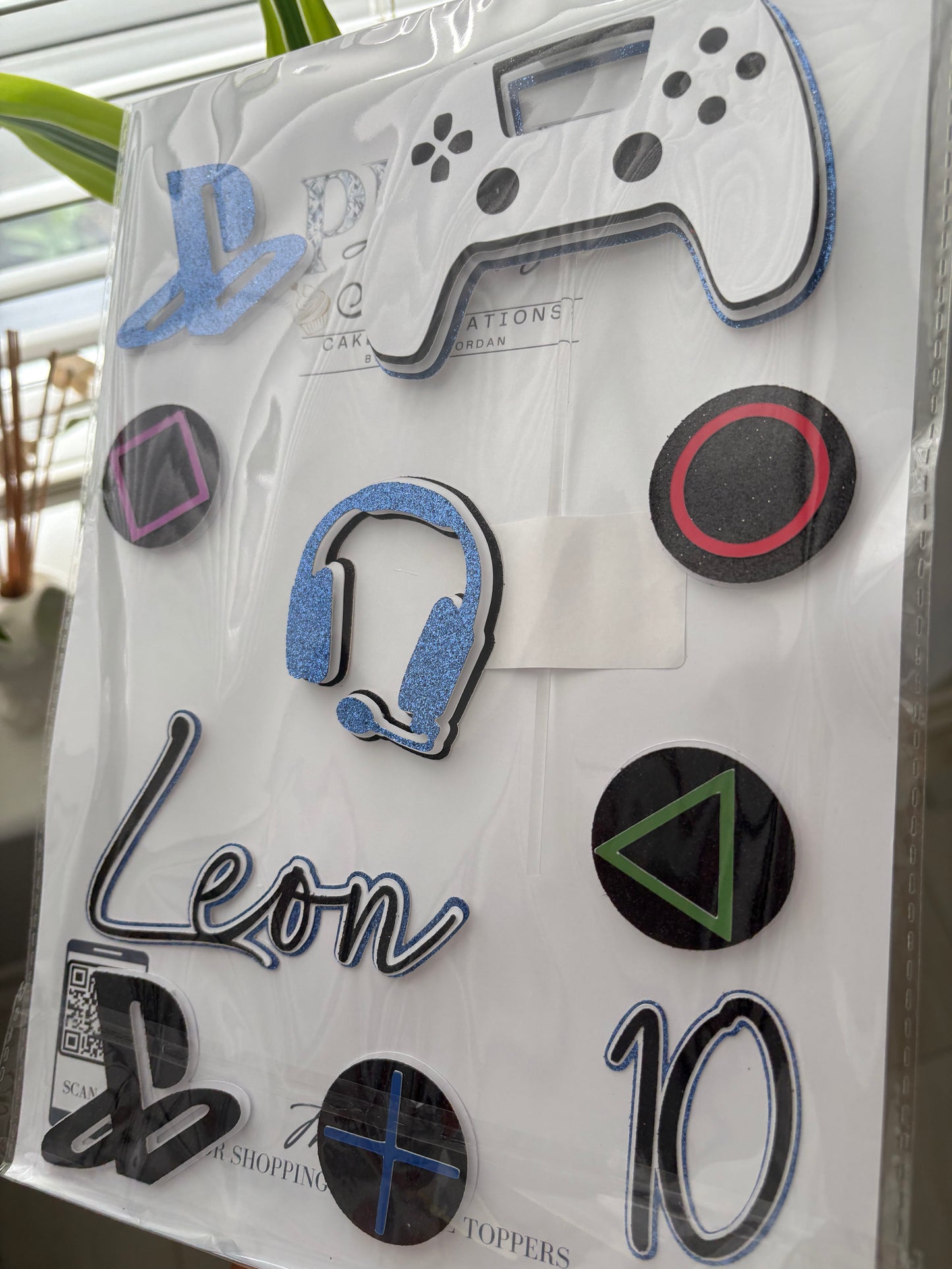 PlayStation Cake Topper – Personalised PS5 Controller Cake Decoration | Gaming Birthday Cake Topper | Custom Gamer Party Cake Decor