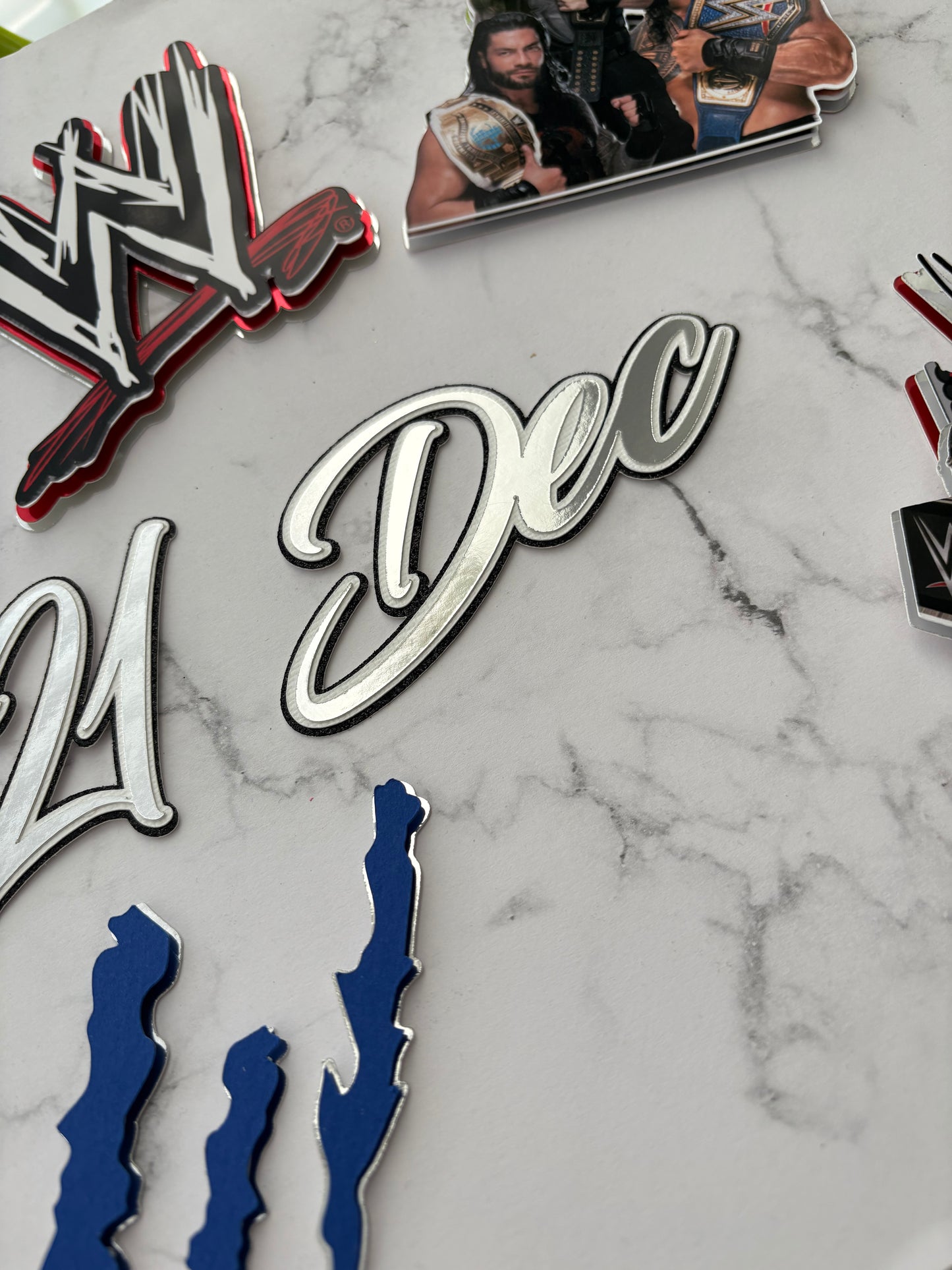 WWE Cake Topper, Wrestling Cake Topper, WWE Cake Charms