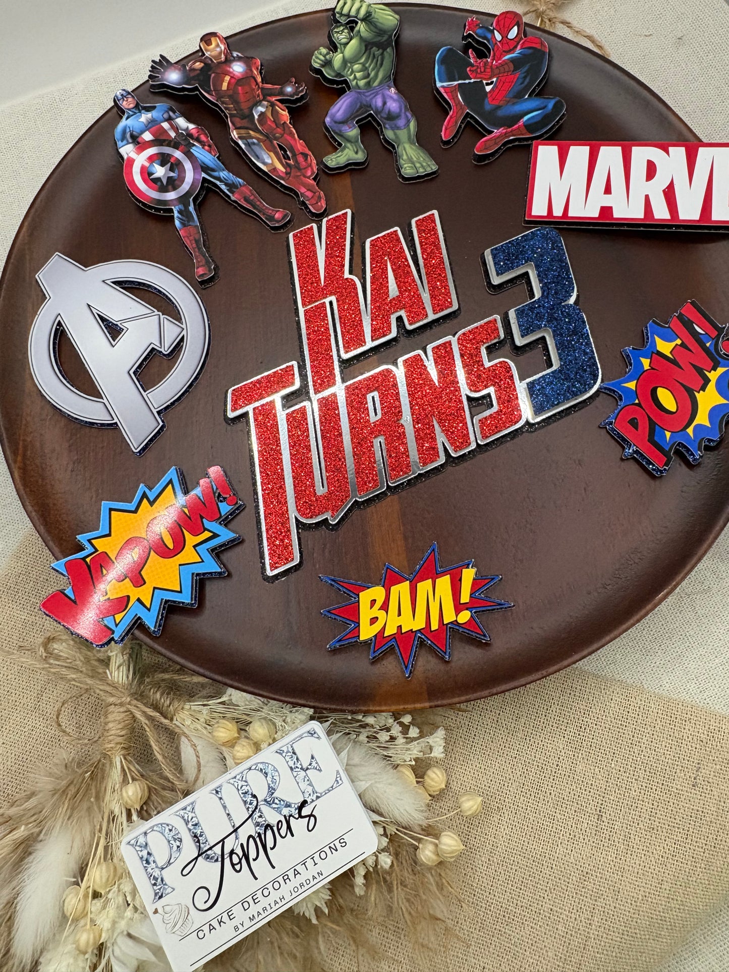 Marvel Cake Topper - Superhero's Cake Topper - Iron Man, Spiderman, Hulk Cake Toppers