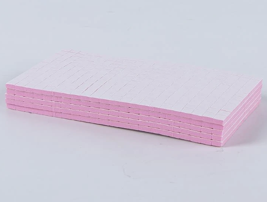 6.3mm x 6.3mm pre-cut adhesive foam squares approximately 3mm thick