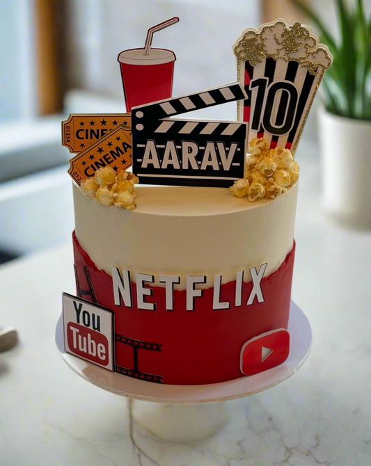 Personalised Movie Cake Topper, Cinema Cake Topper, Netflix Cake Topper