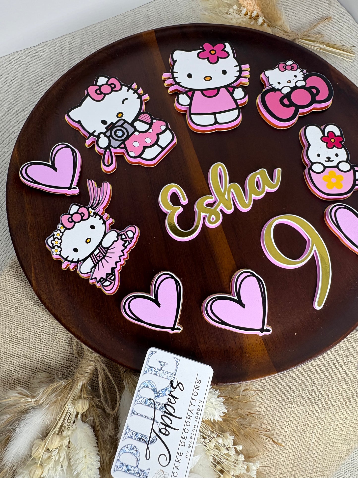 Personalised Custom Hello Kitty Cake Topper & Birthday Decorations | Hello Kitty Cake Charms