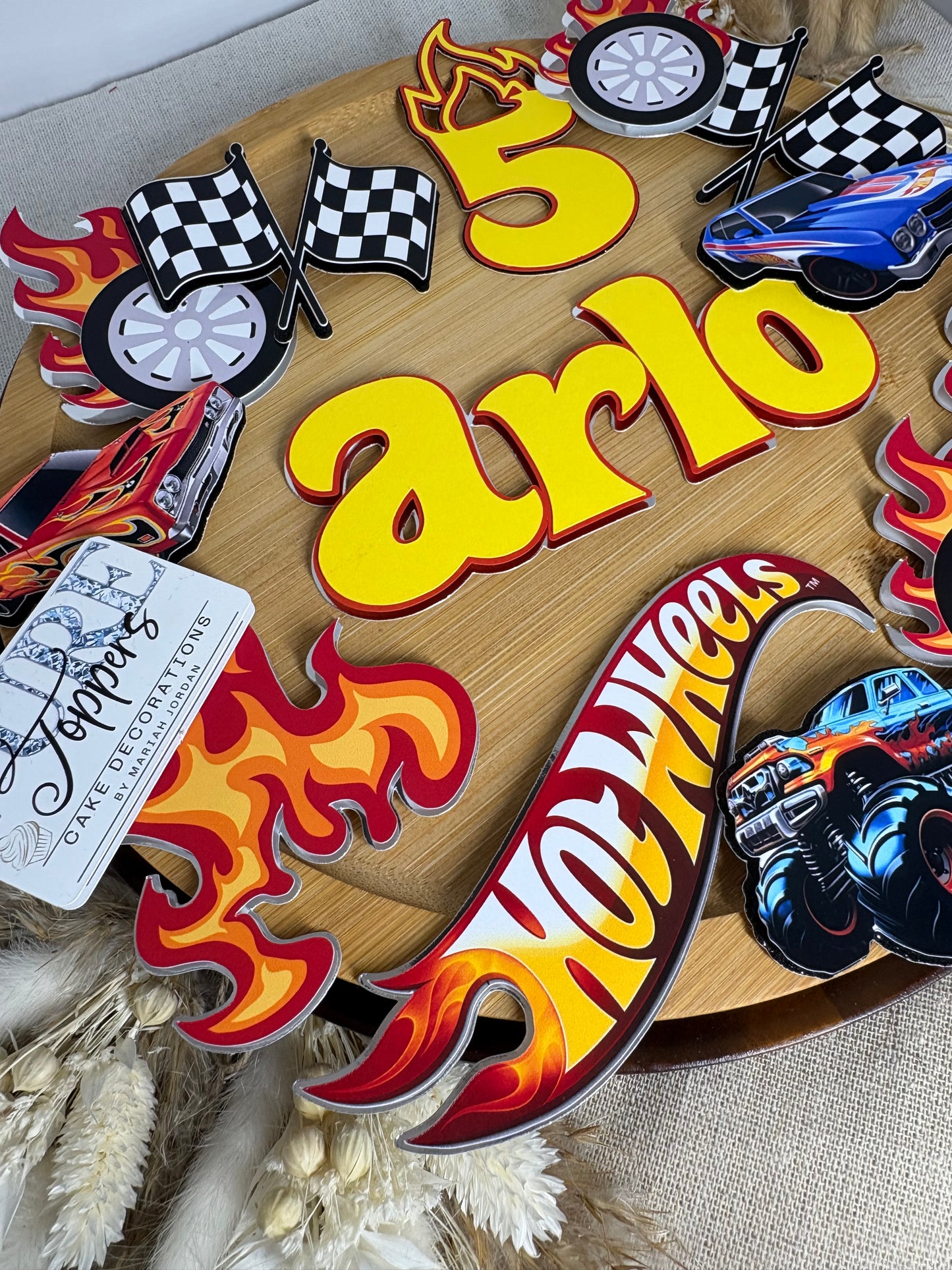 Hot Wheels Cake Topper Set – Cars Cake Decoration, Race Track Birthday Cake Topper, Hot Wheels Theme Cake Decorations for Kids Parties