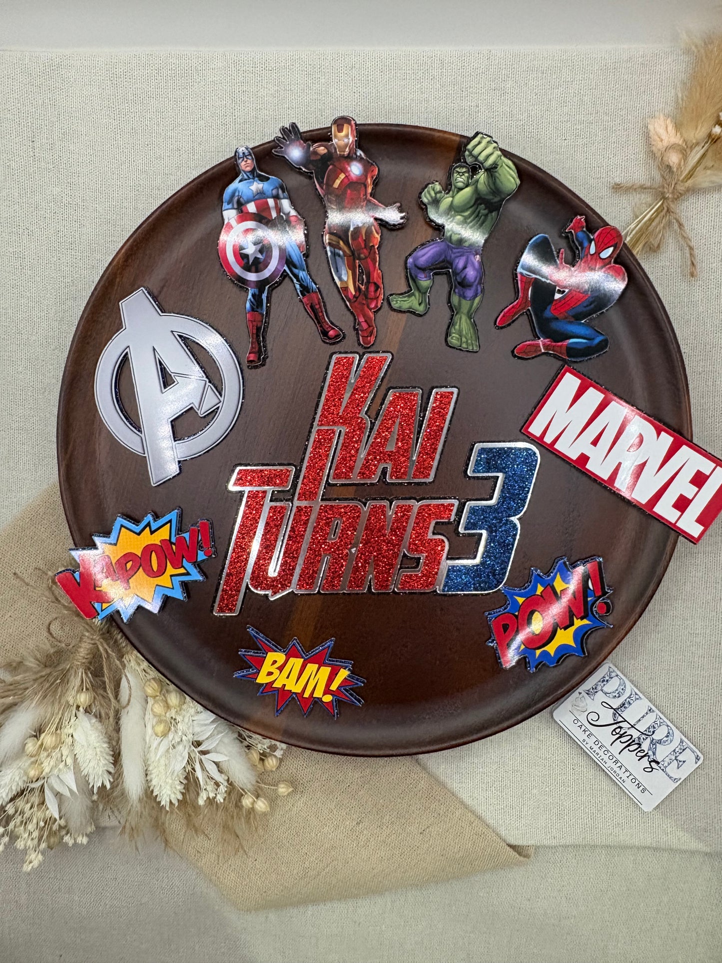 Marvel Cake Topper - Superhero's Cake Topper - Iron Man, Spiderman, Hulk Cake Toppers