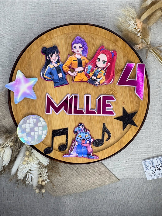 K-Pop Demon Hunter Cake Topper - Personalised K-Pop Demon Hunter Cake Topper