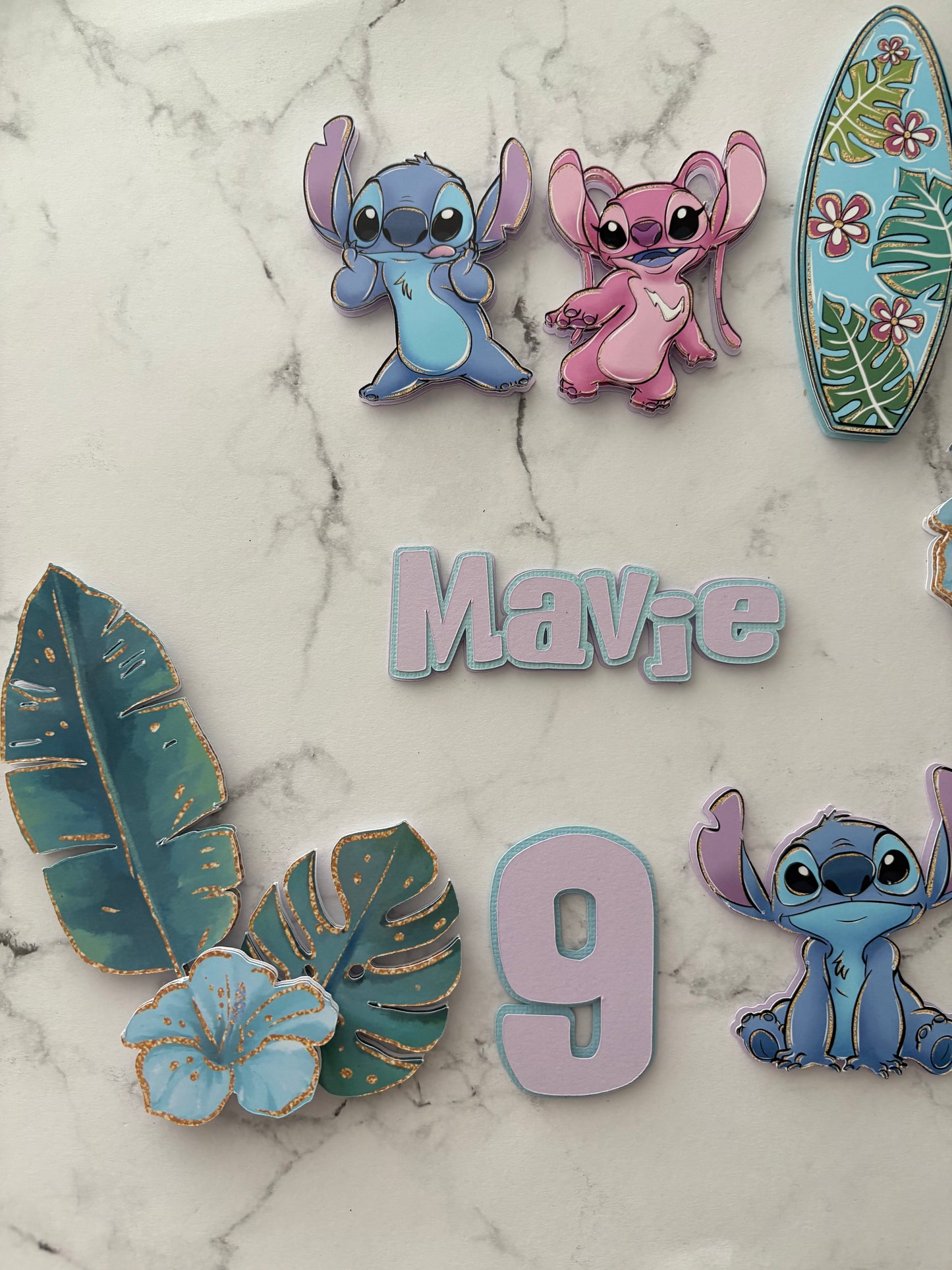 Stitch Cake Topper, Lilo Cake Topper, Cake Decorations