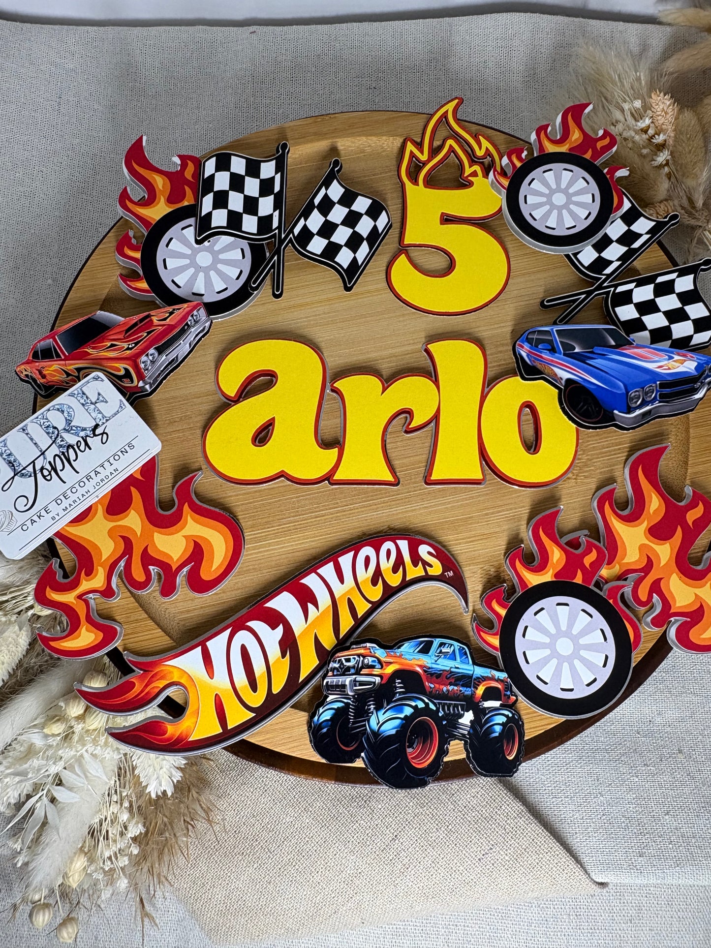 Hot Wheels Cake Topper Set – Cars Cake Decoration, Race Track Birthday Cake Topper, Hot Wheels Theme Cake Decorations for Kids Parties