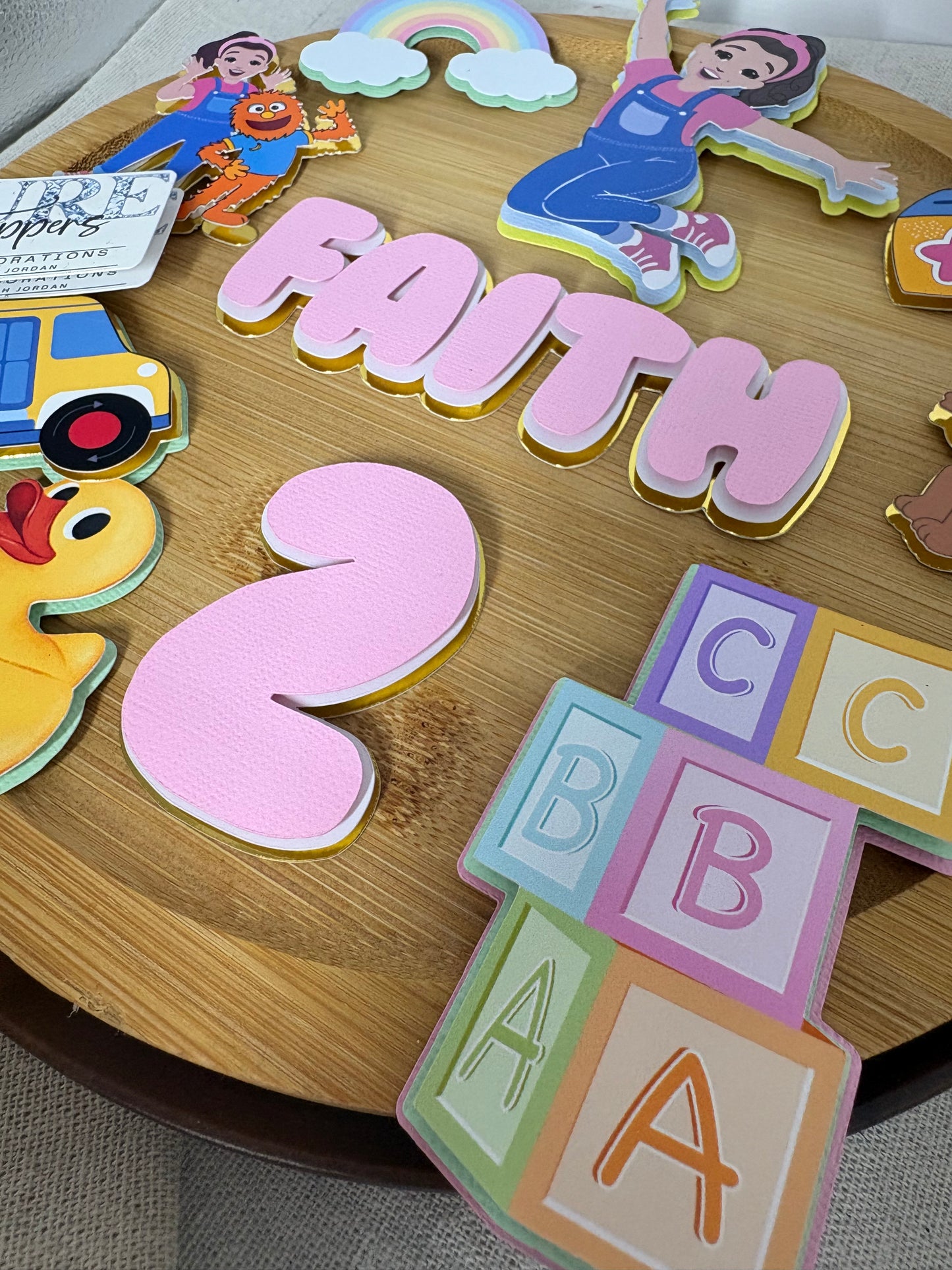 Miss Rachel Inspired Cake Topper Set - Singing Teacher Inspired Cake Topper - Little Learners Cake Topper