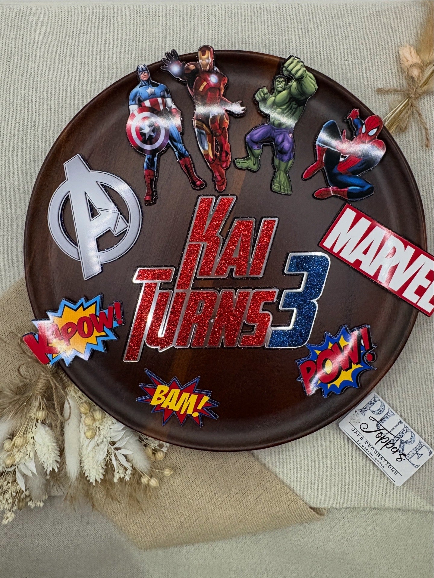 Marvel Cake Topper - Superhero's Cake Topper - Iron Man, Spiderman, Hulk Cake Toppers