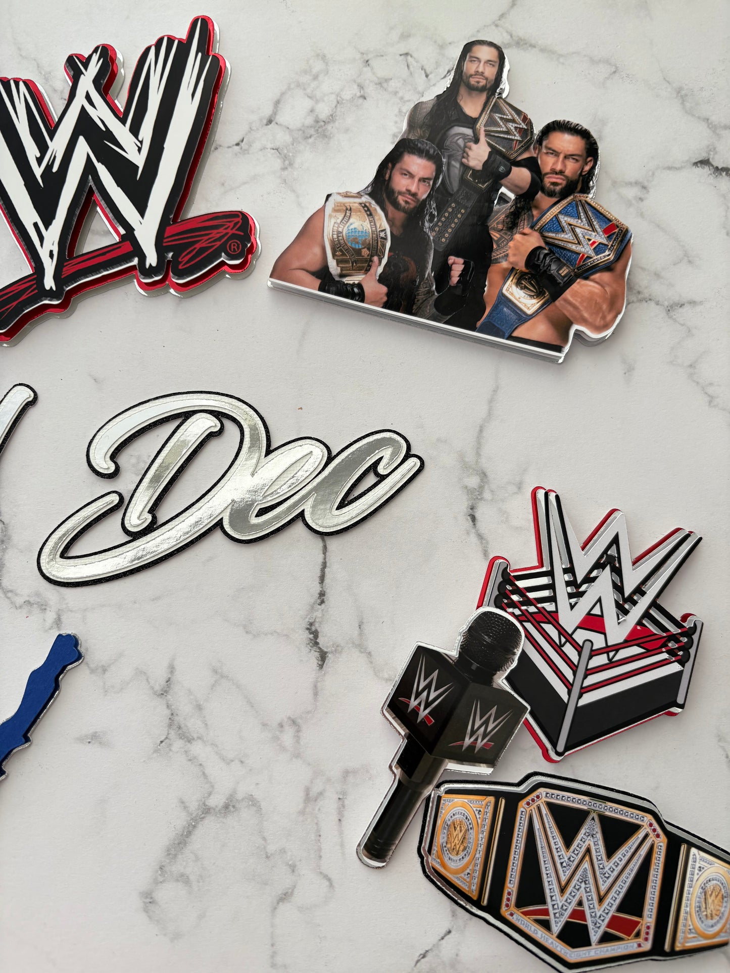 WWE Cake Topper, Wrestling Cake Topper, WWE Cake Charms